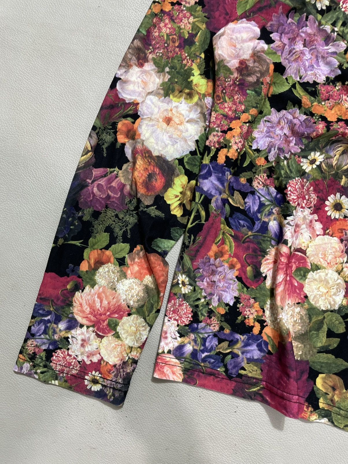 Issey Miyake Japanese brand Floral Flower Printed Mesh Longsleeve Size M / US 6-8 / IT 42-44 - 3 Thumbnail