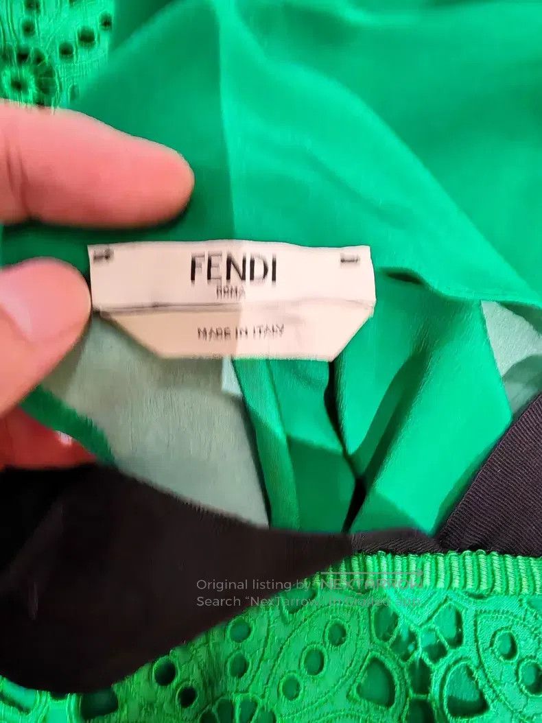 Fendi Fendi Green lace suspender dress Size XS / US 0-2 / IT 36-38 - 3 Thumbnail