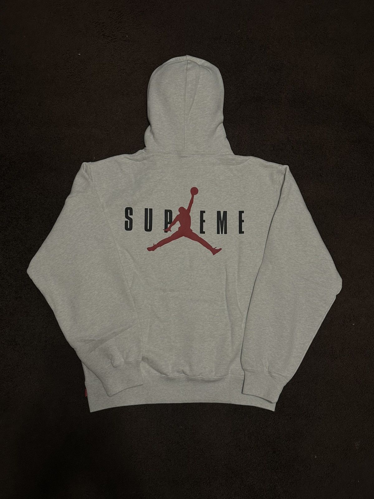 Jordan Brand × Supreme Supreme Jordan Hooded Sweatshirt Grey (Size Small) Size US S / EU 44-46 / 1 - 2 Thumbnail