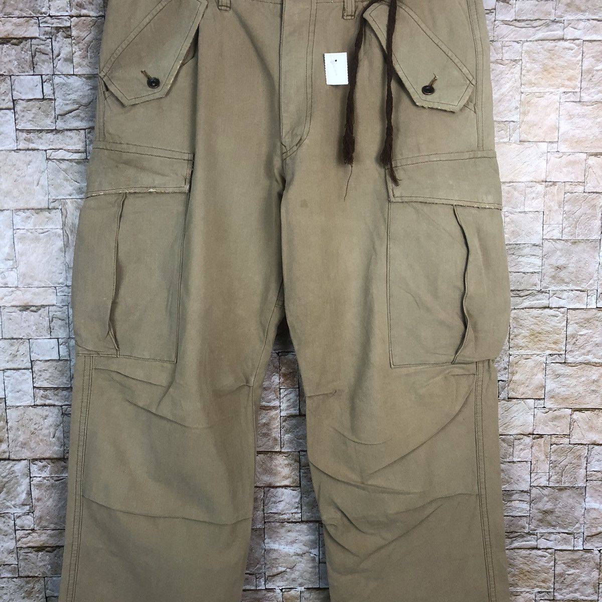 Japanese Brand CnCv Brown Cargo utility tactical Multipocket Pants #A747 Size US 31 - 6 Thumbnail