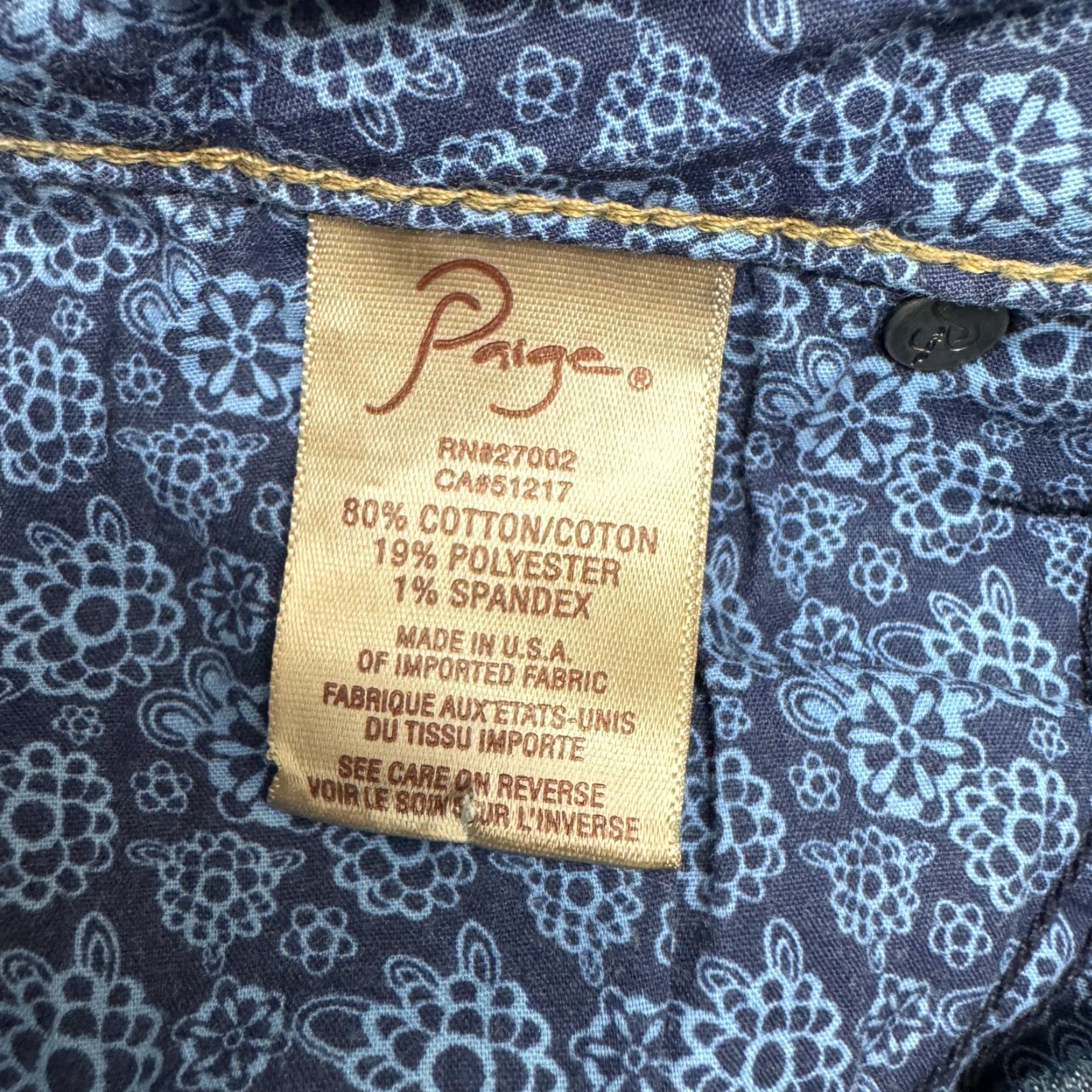 Paige Paige Skyline Jeans Women 32 Blue Dark Wash Mid Rise Skinny Denim Stretch Casual 5-Pocket Design Coin Pocket Slash Pocket City Outdoor Streetwear Size 24" / US 00 / IT 34 - 7 Thumbnail