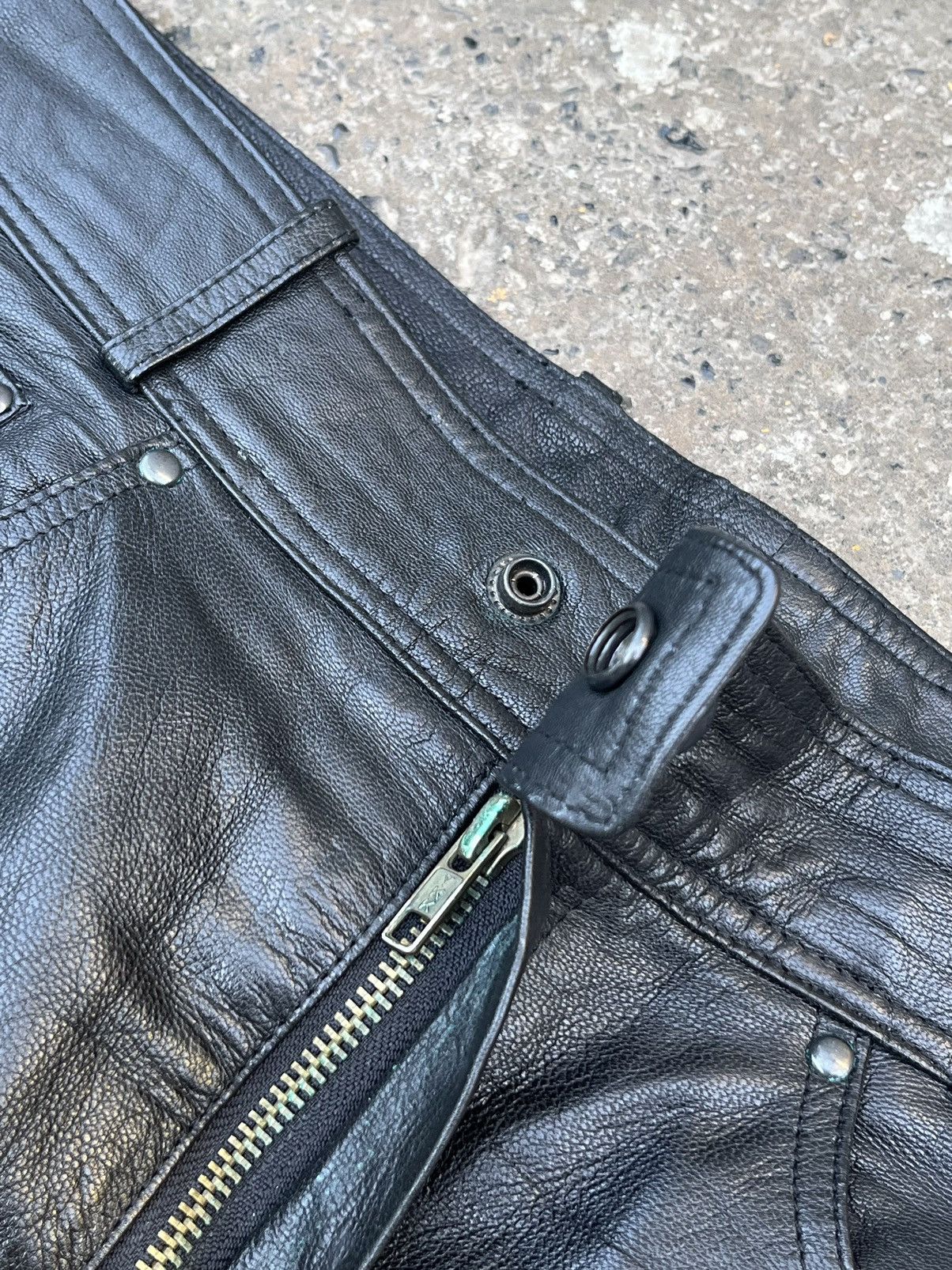 Genuine Leather Vintage Louis Real Leather Pants Kanye West Style Size US 32 / EU 48 - 7 Thumbnail