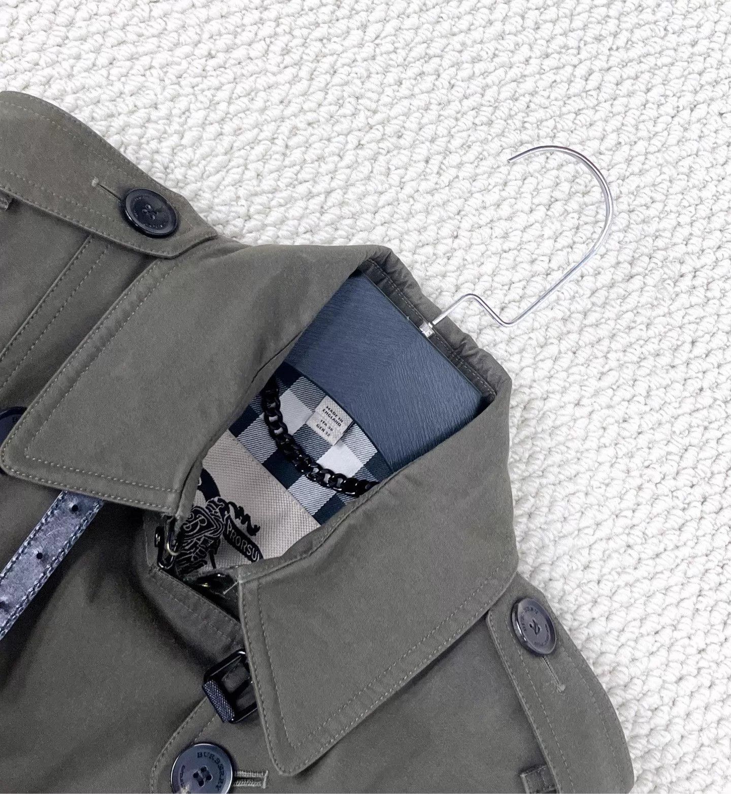 Burberry Burberry rare olive green trench coat UK4 unisex new Size XS / US 0-2 / IT 36-38 - 3 Thumbnail