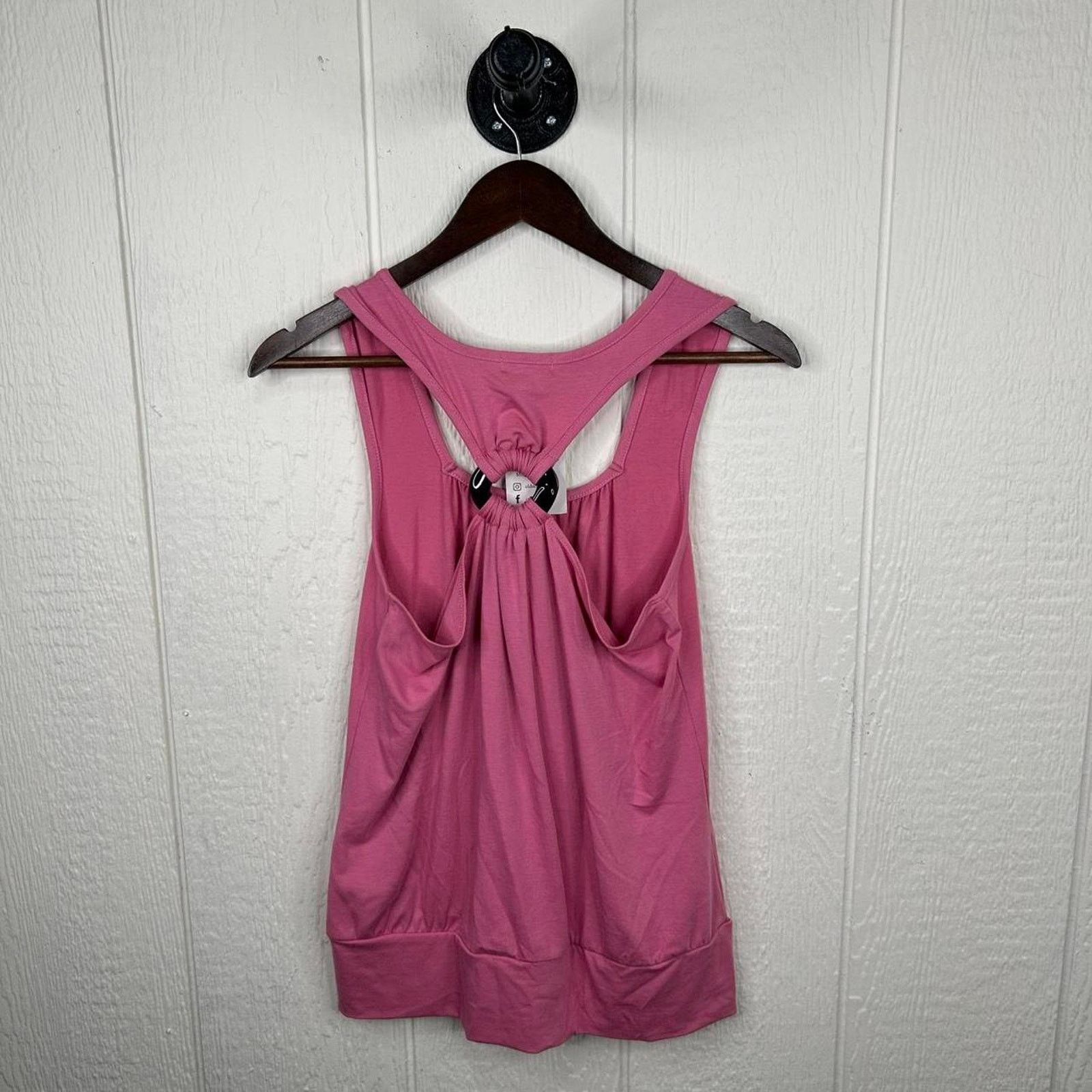 Other Vintage Y2K Pink Banded Open-Back Tank Top Small Size S / US 4 / IT 40 - 2 Thumbnail