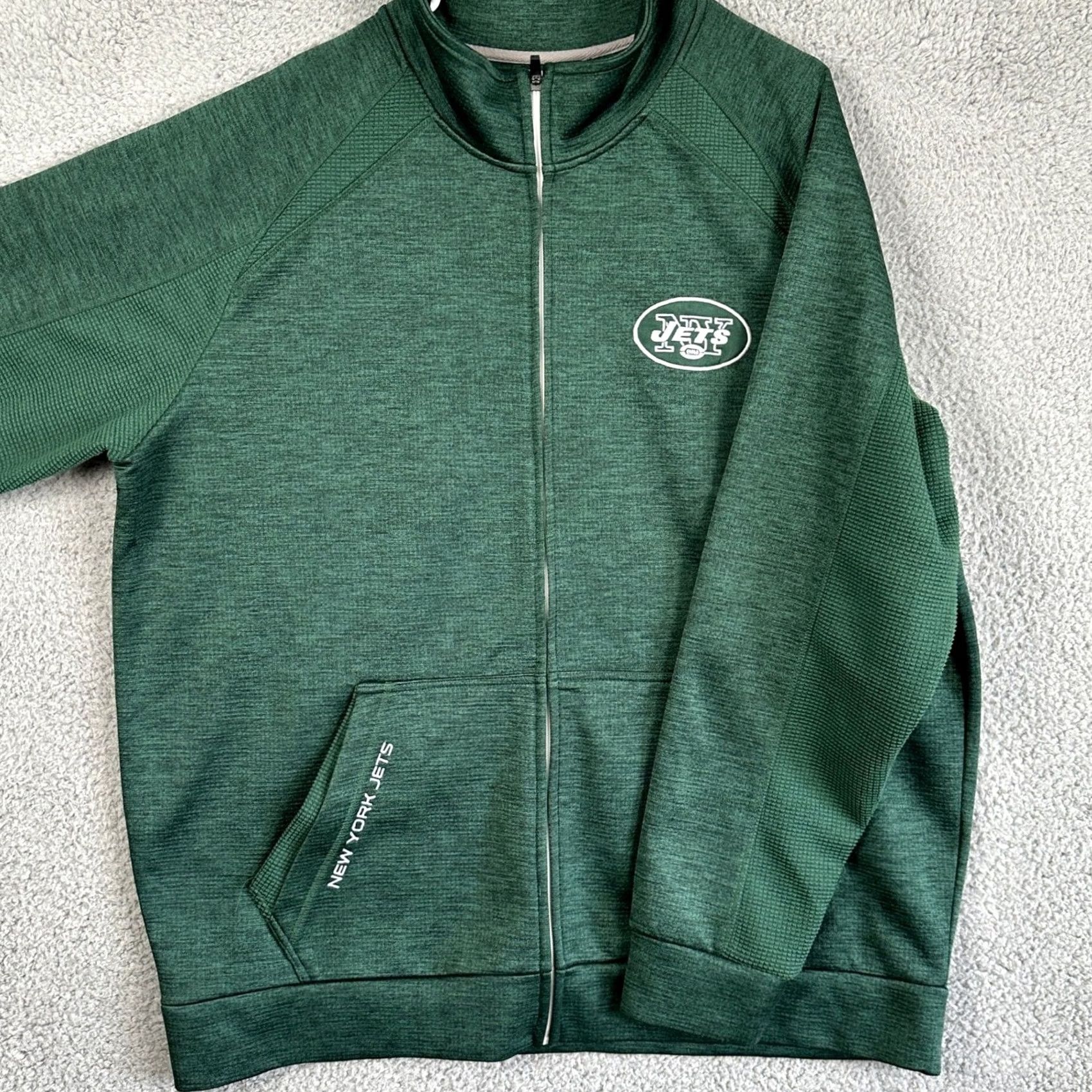 NFL New York Jets Sweatshirt Jacket Mens 2XL Green Long Sleeve Full Zip Football NFL Size US XXL / EU 58 / 5 - 2 Thumbnail