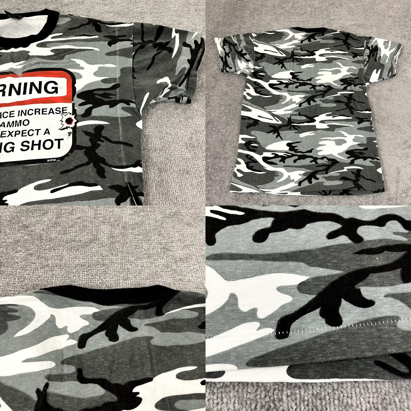 Vintage VINTAGE Gun Shirt Mens Large White Gray Camo Ammo Hunting 2nd Ammendment 90s USA Size US L / EU 52-54 / 3 - 8 Thumbnail
