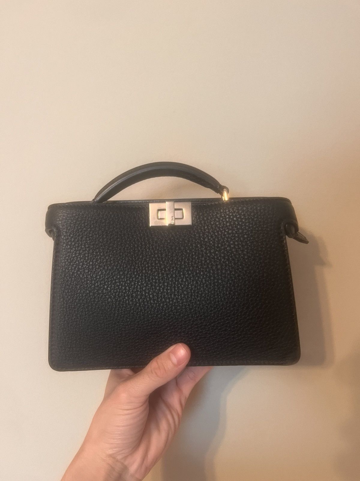 Fendi Peekaboo ISeeU X-Cross Black leather bag Size ONE SIZE - 5 Thumbnail
