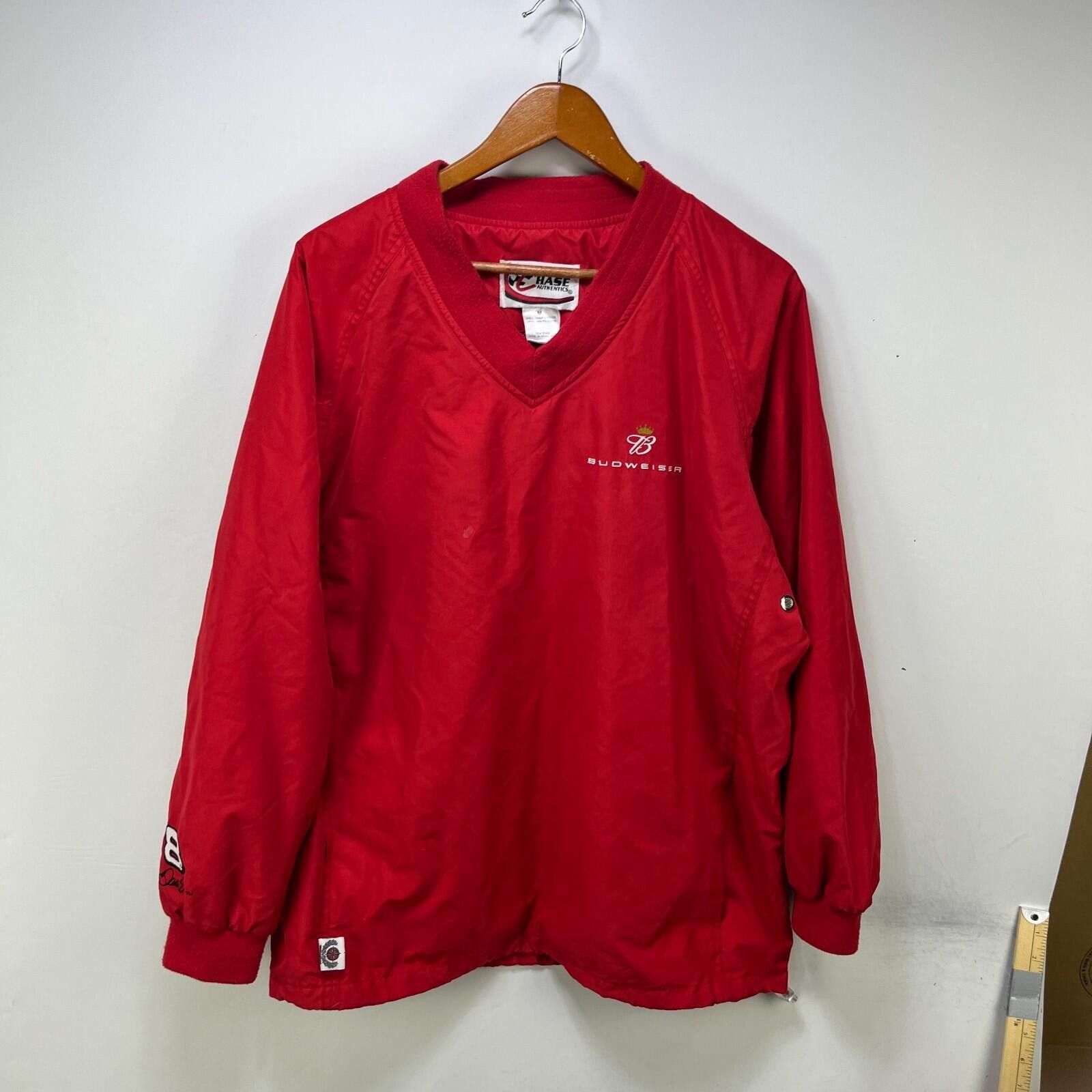 Budweiser Vintage NASCAR Budweiser Pullover Windbreaker Jacket Medium Size ONE SIZE - 7 Thumbnail