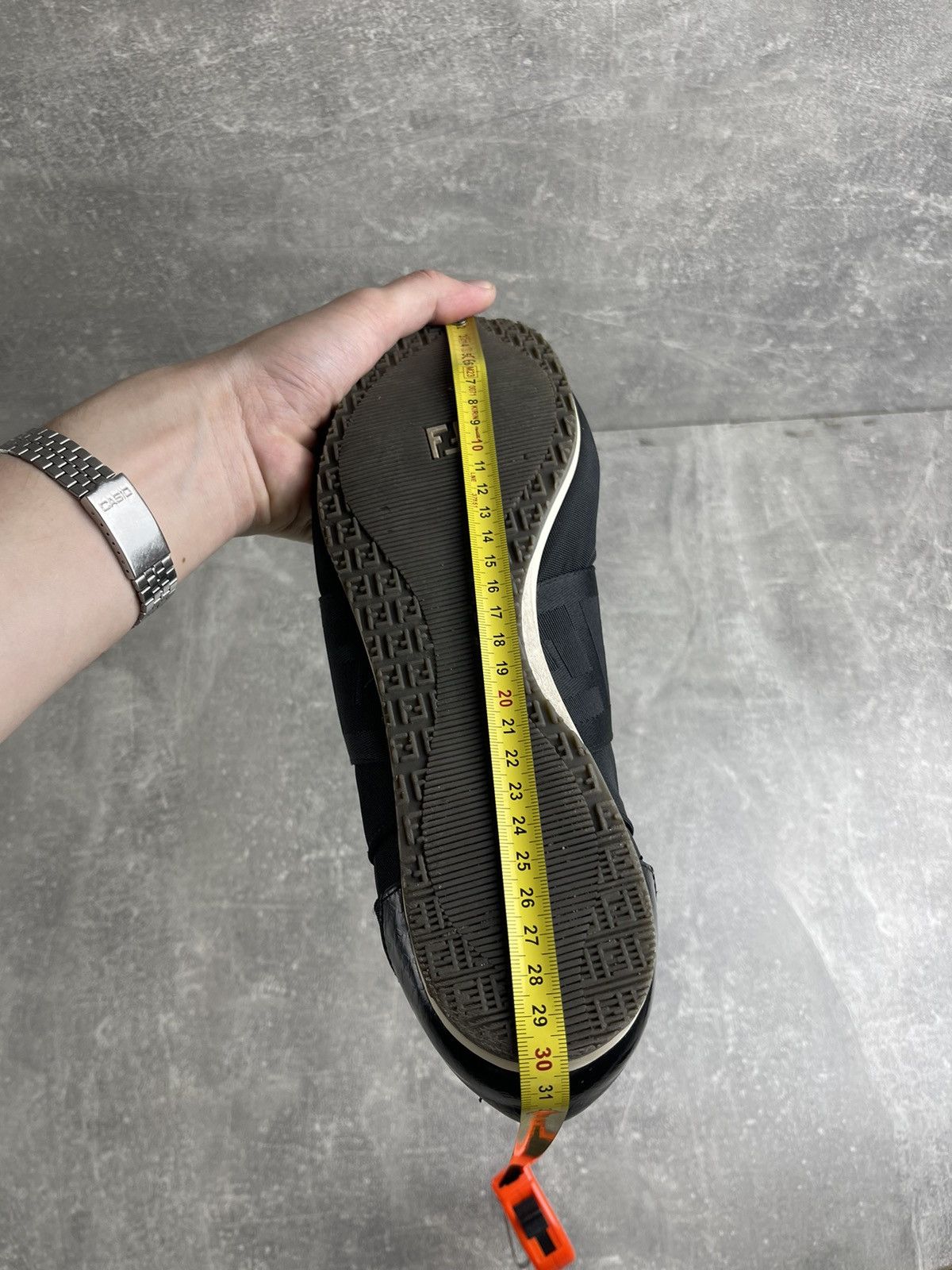 Fendi Fendi Vintage 90s Zucca Nylon Leather Black Low Top Sneakers Size US 11 / EU 44 - 12 Thumbnail