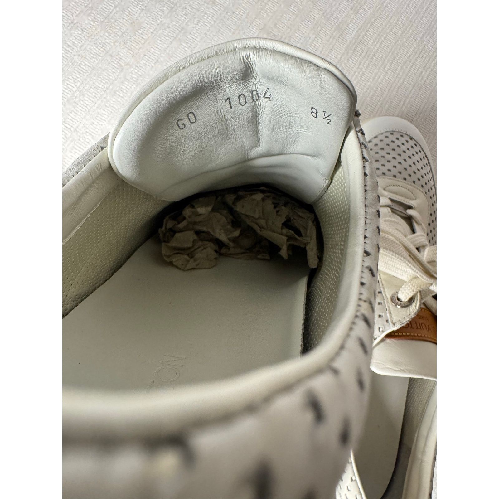 Louis Vuitton Louis Vuitton Cream Leather Perforated Low Top Sneakers Size US 8.5 / EU 41-42 - 12 Thumbnail