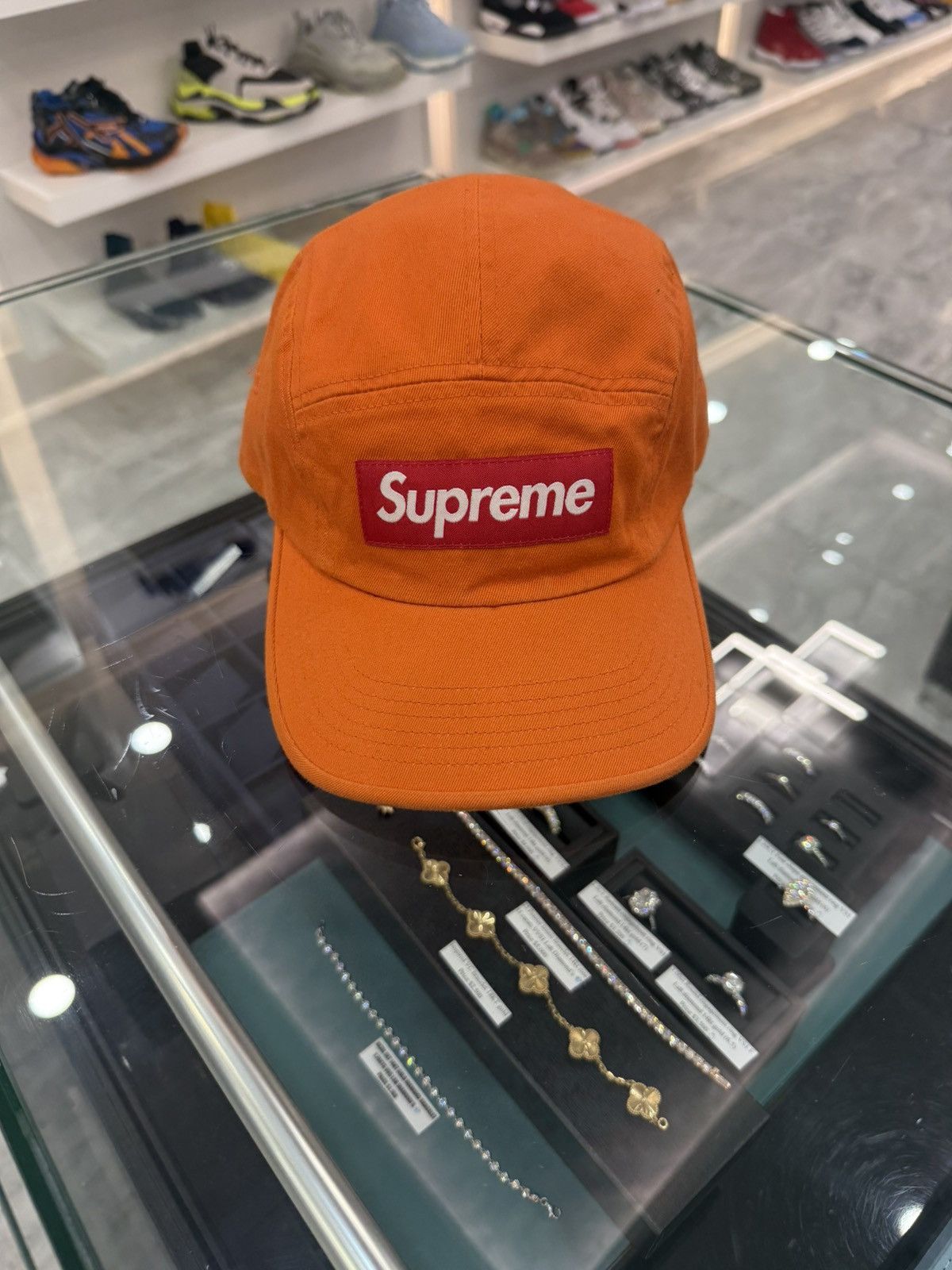 Supreme Orange Washed Chino Hat