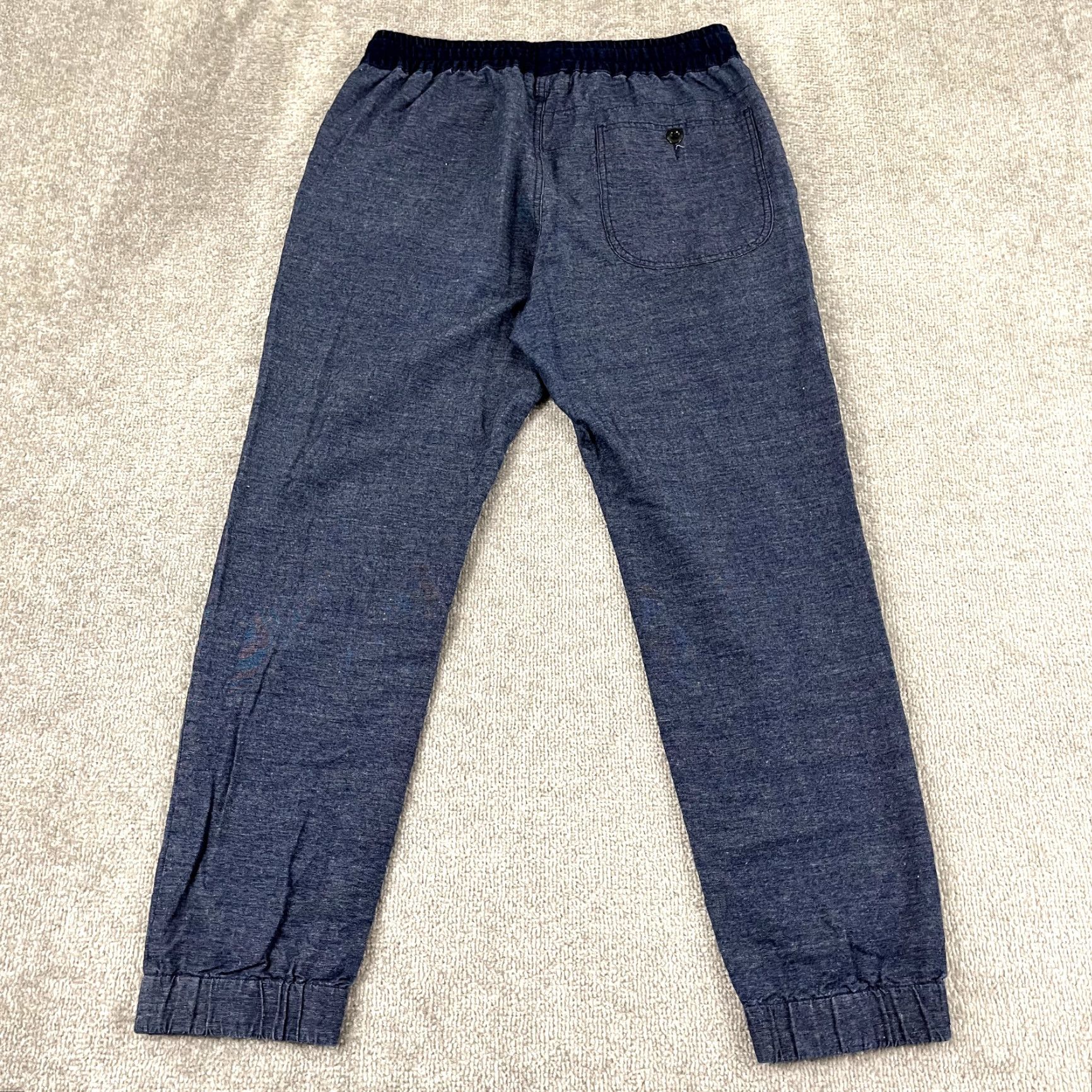 J.Crew J.CREW Pants Mens Medium x 29" Blue Rib Cropped Jogger Knit Leisure Denim Style Pants Size US 31 - 6 Thumbnail