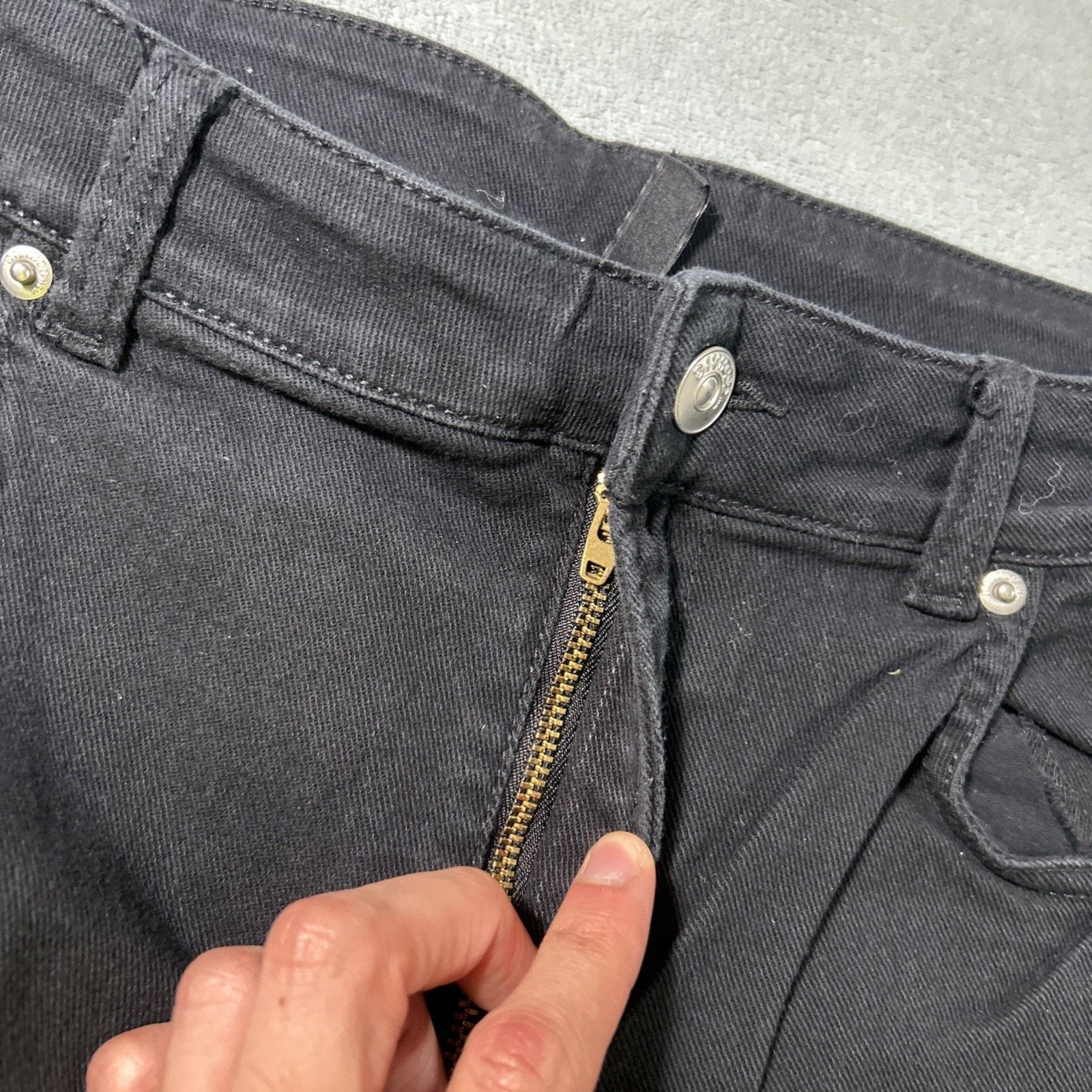 Divided Beyond Baggy Jeans 12 32x30 Black Hamilton Wide Baggie Loose Size 34" / US 12 / IT 48 - 7 Thumbnail