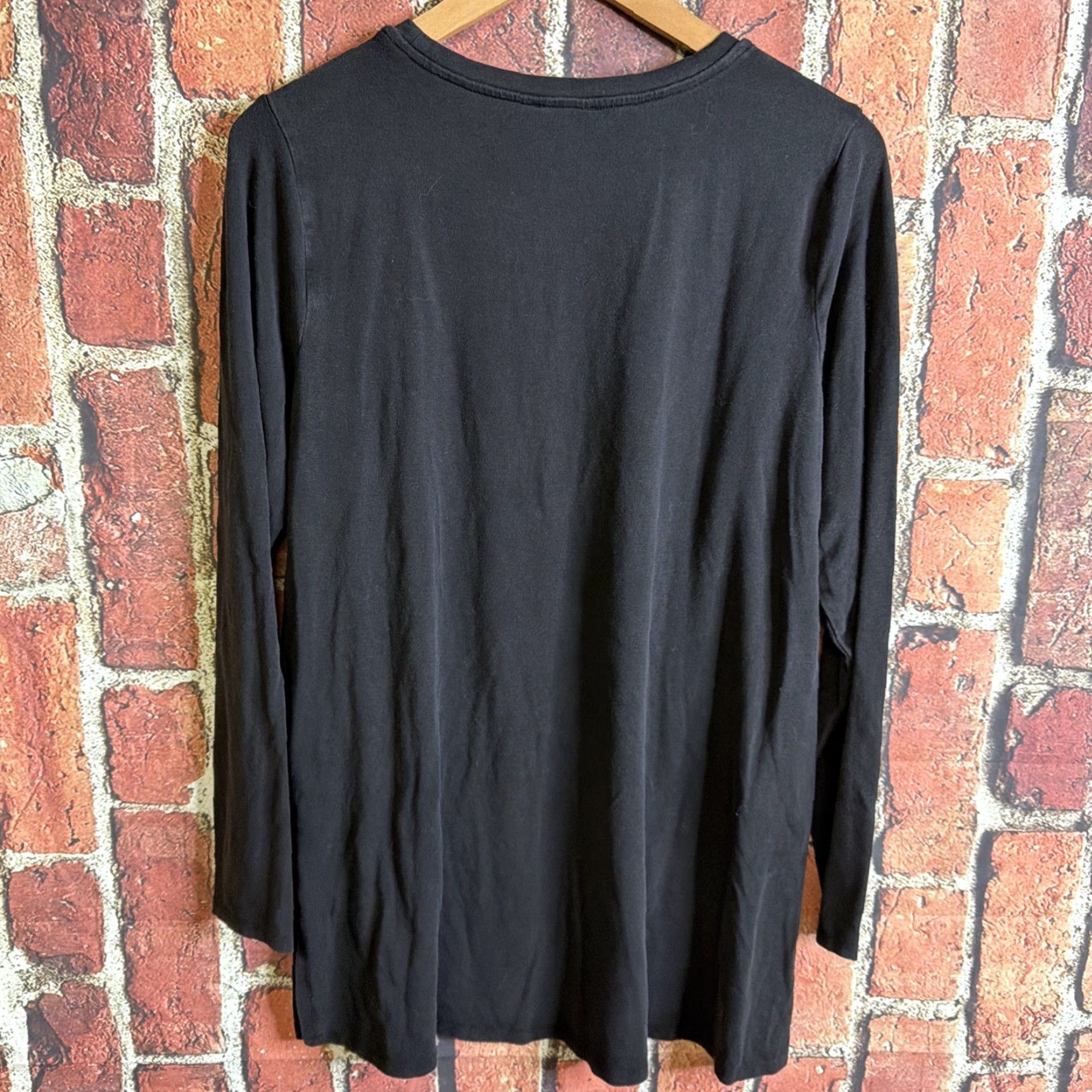 Eileen Fisher EILEEN FISHER TENCEL Stretch Jersey Black Midi Dress Long Sleeve M Size M / US 6-8 / IT 42-44 - 3 Thumbnail
