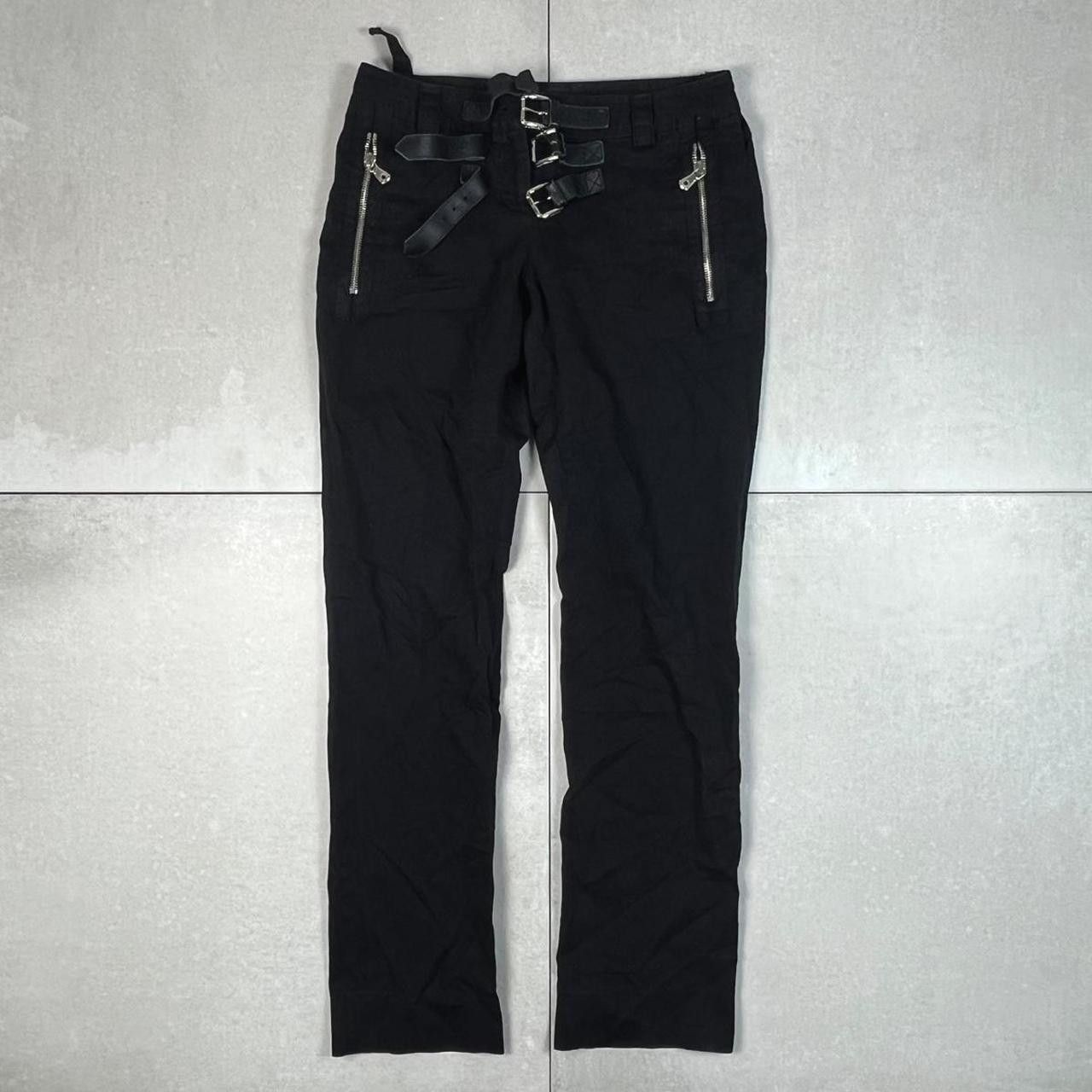 Dolce & Gabbana Dolce & Gabbana ss03 triple buckle black trousers Size 26" / US 2 / IT 38 - 1 Thumbnail