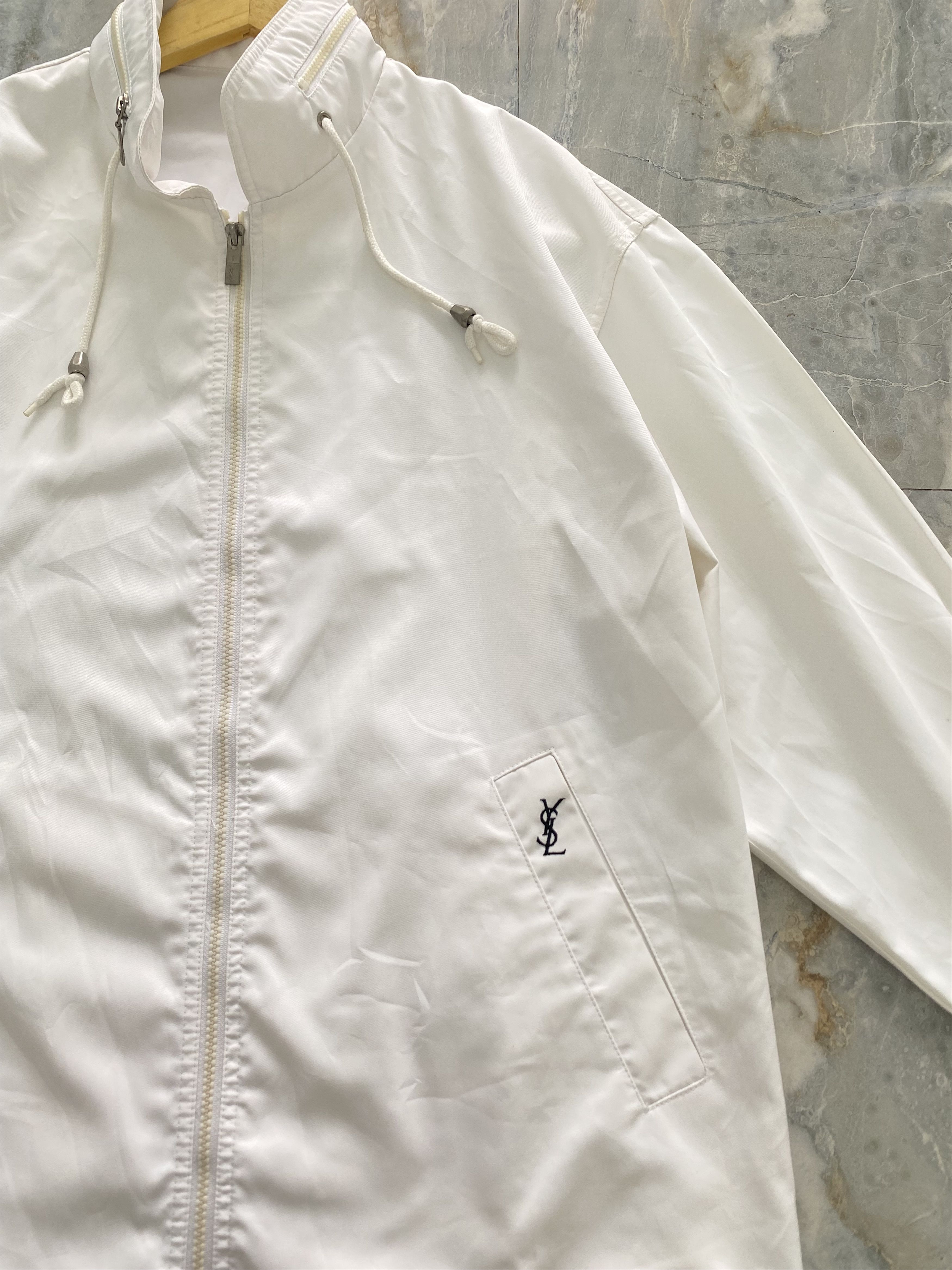 Vintage × Yves Saint Laurent Vintage Yves Saint Laurent Parka Big Spellout Jacket Size US L / EU 52-54 / 3 - 3 Thumbnail