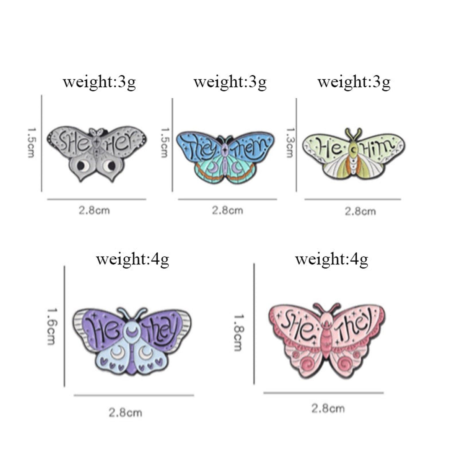 & Other Stories Butterfly HE/HIM Enamel Pins 417-1 Size ONE SIZE - 4 Thumbnail