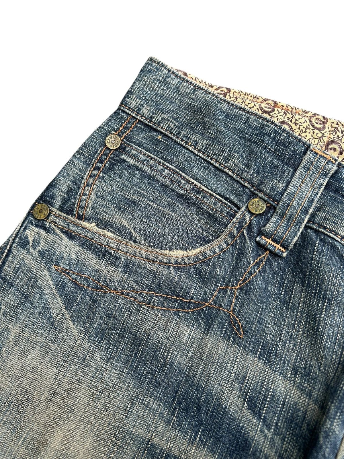 Edwin Vintage Edwin Navajo Japanese Brand Distressed Denim Jeans Size US 34 / EU 50 - 8 Thumbnail