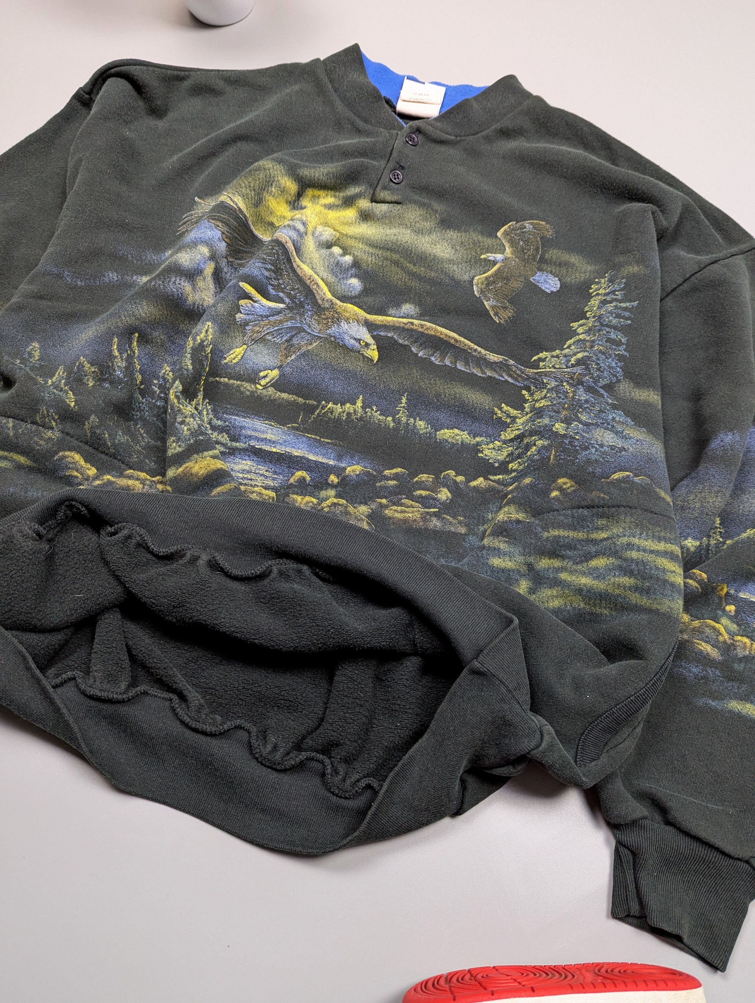 Vintage ART UNLIMITED VTG Sweatshirt/Sweater Nature & Eagles Print Size US XXL / EU 58 / 5 - 7 Thumbnail