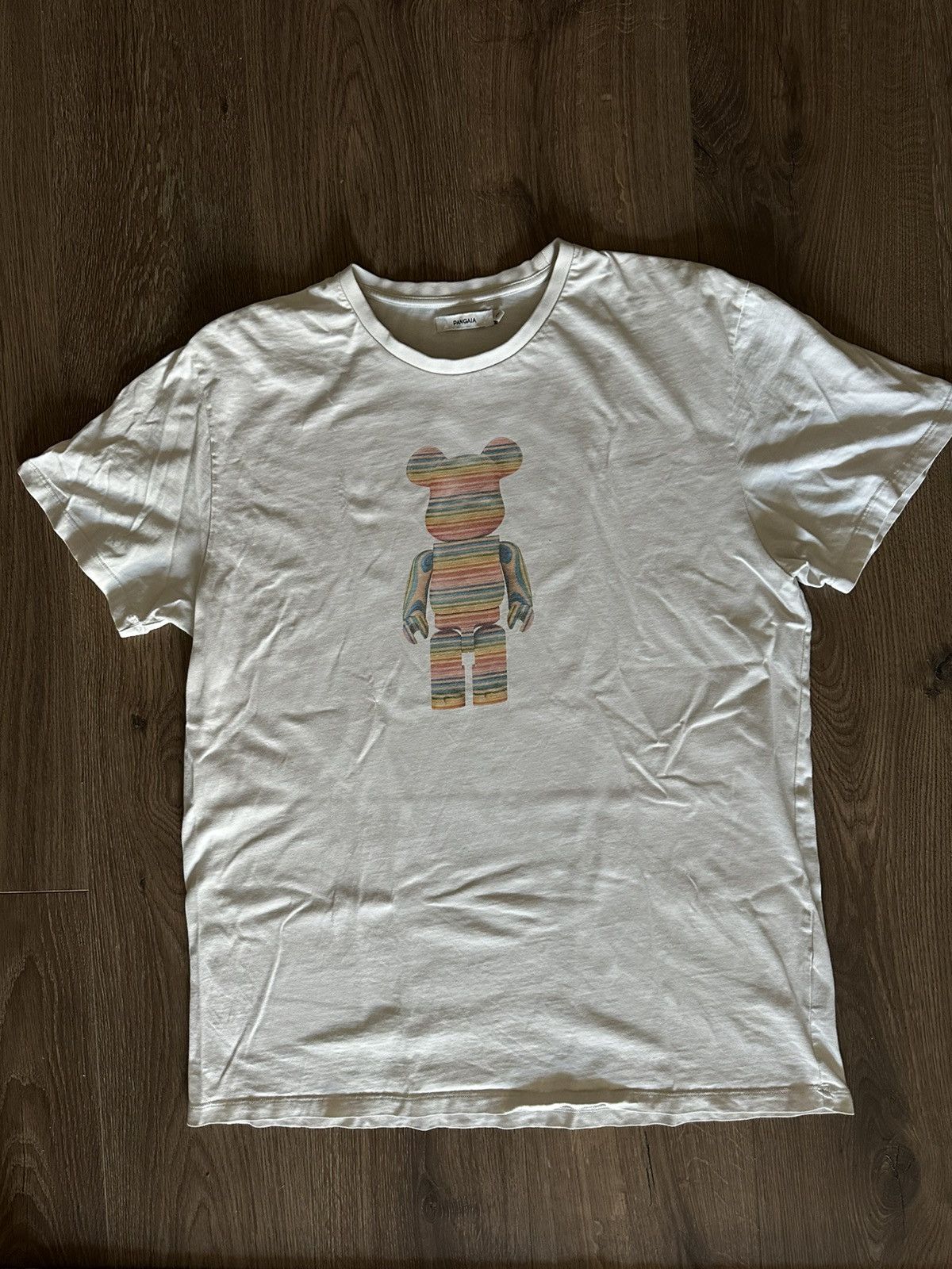 Pangaia PANGAIA X HAROSHI BE@RBRICK ORGANIC COTTON T-SHIRT OFF WHITE Size US L / EU 52-54 / 3 - 1 Thumbnail