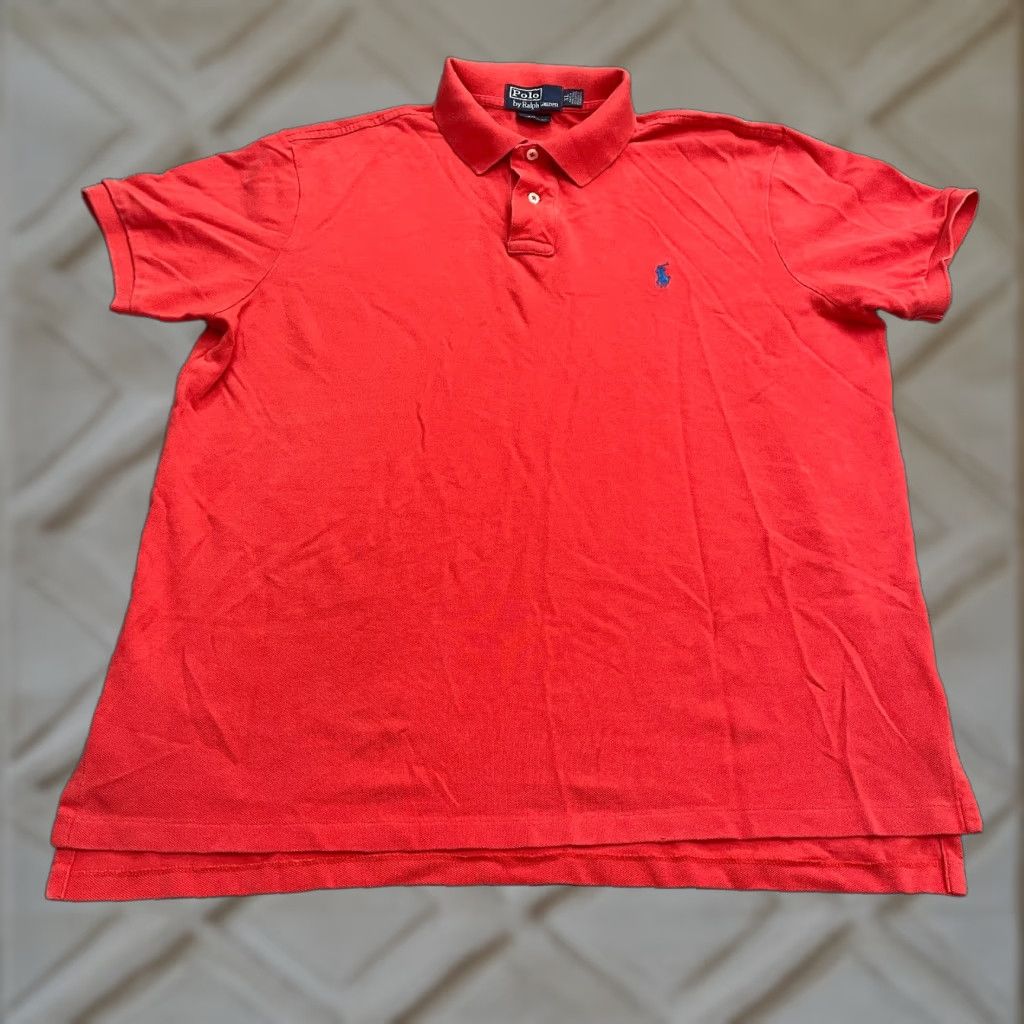 Polo Ralph Lauren VINTAGE Polo Ralph Lauren Classic Fit Polo Shirt Mens XL Short Sleeve Red Cotton Casual Size US XL / EU 56 / 4 - 1 Thumbnail