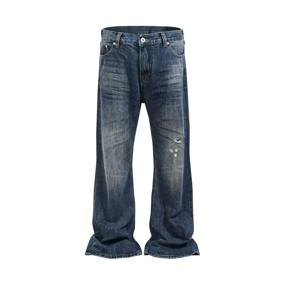 Japanese Brand × Jean Vintage Baggy Washed Hole Boot Cut Size US 31 - 1 Thumbnail