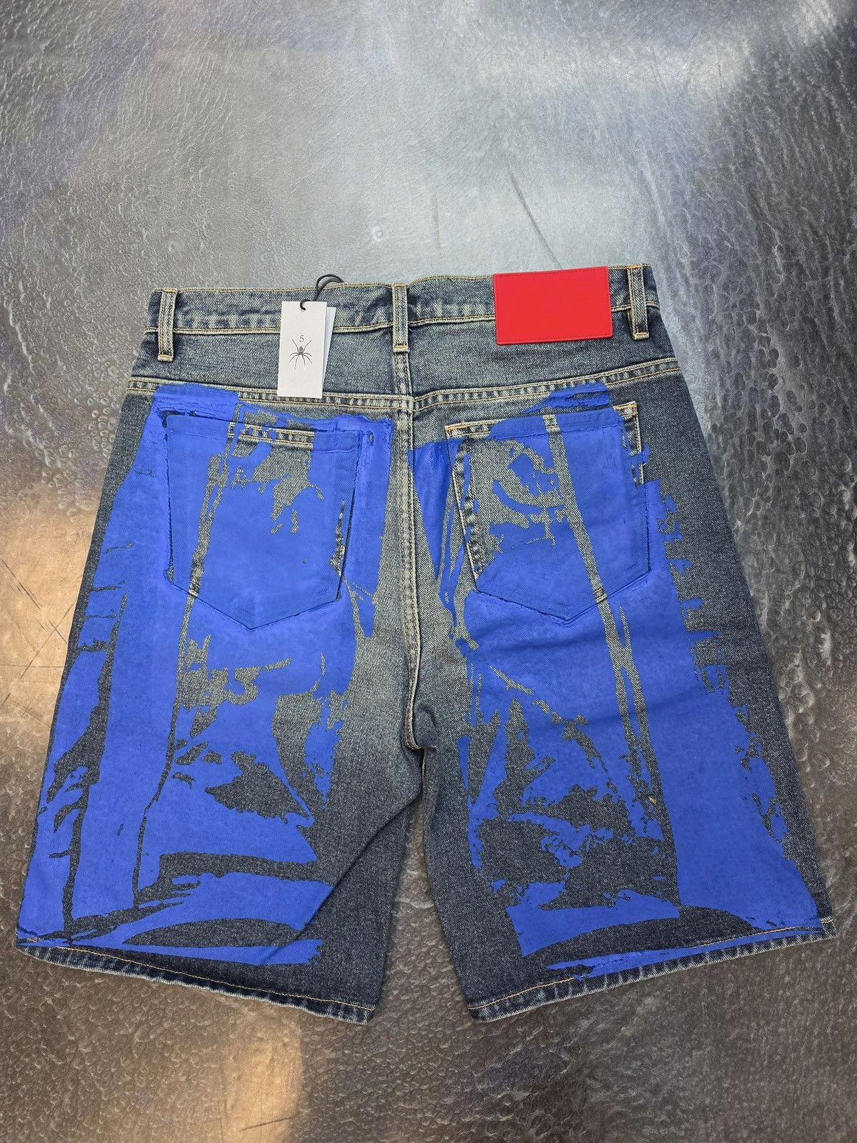 Sp5der Sp5der Indigo Beluga Denim Shorts Size US 30 / EU 46 - 5 Thumbnail