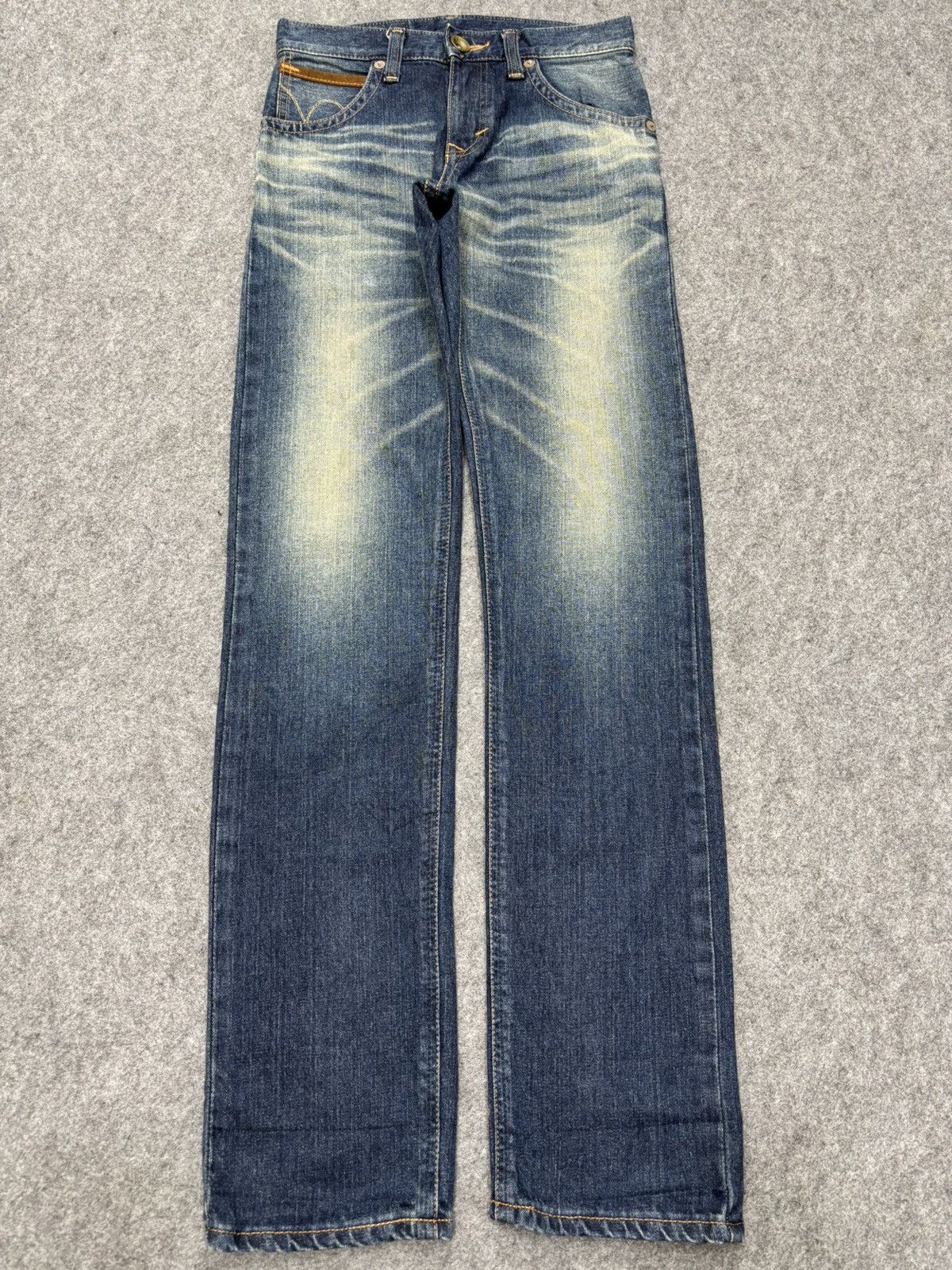 Edwin 💥Insane Rust Wash💥Sick Edwin Stone Wash Slim Denim F654 Size US 29 - 19 Thumbnail