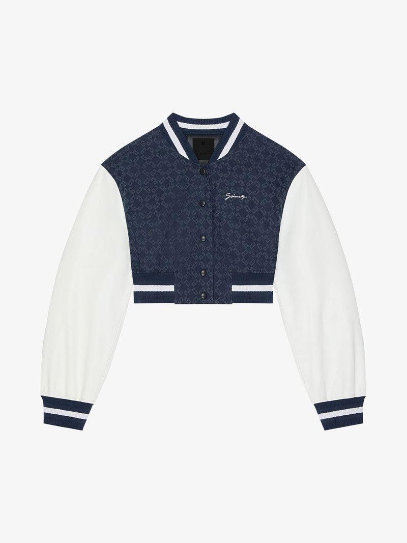 Givenchy o1w1db10326 Monogram Varsity Jacket in Blue/White Size M / US 6-8 / IT 42-44 - 1 Thumbnail