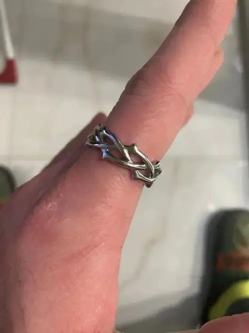 Jewelry 9mm Stainless Steel Vine Ring Size ONE SIZE - 1 Thumbnail