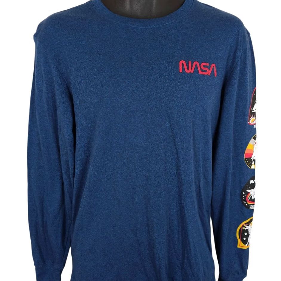 Vintage NASA T Shirt Mens Size Medium Blue Space Shuttle Travel Astronaut Size US M / EU 48-50 / 2 - 2 Thumbnail