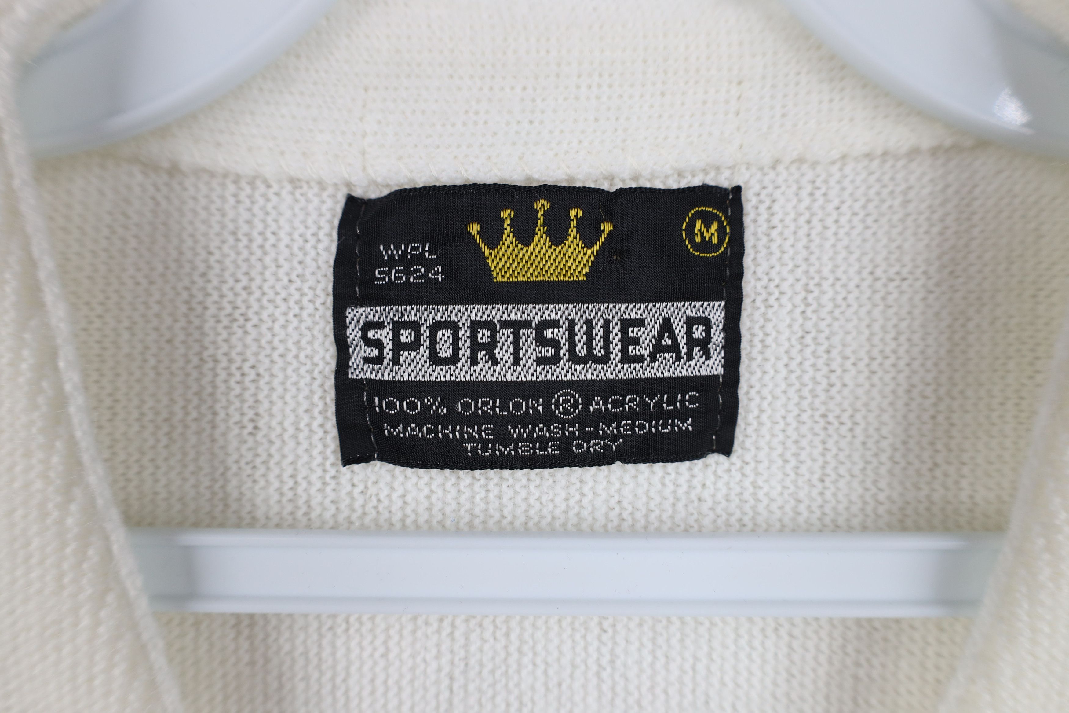 Vintage Vintage 60s Streetwear Knit Cardigan Sweater White USA Size US L / EU 52-54 / 3 - 7 Thumbnail