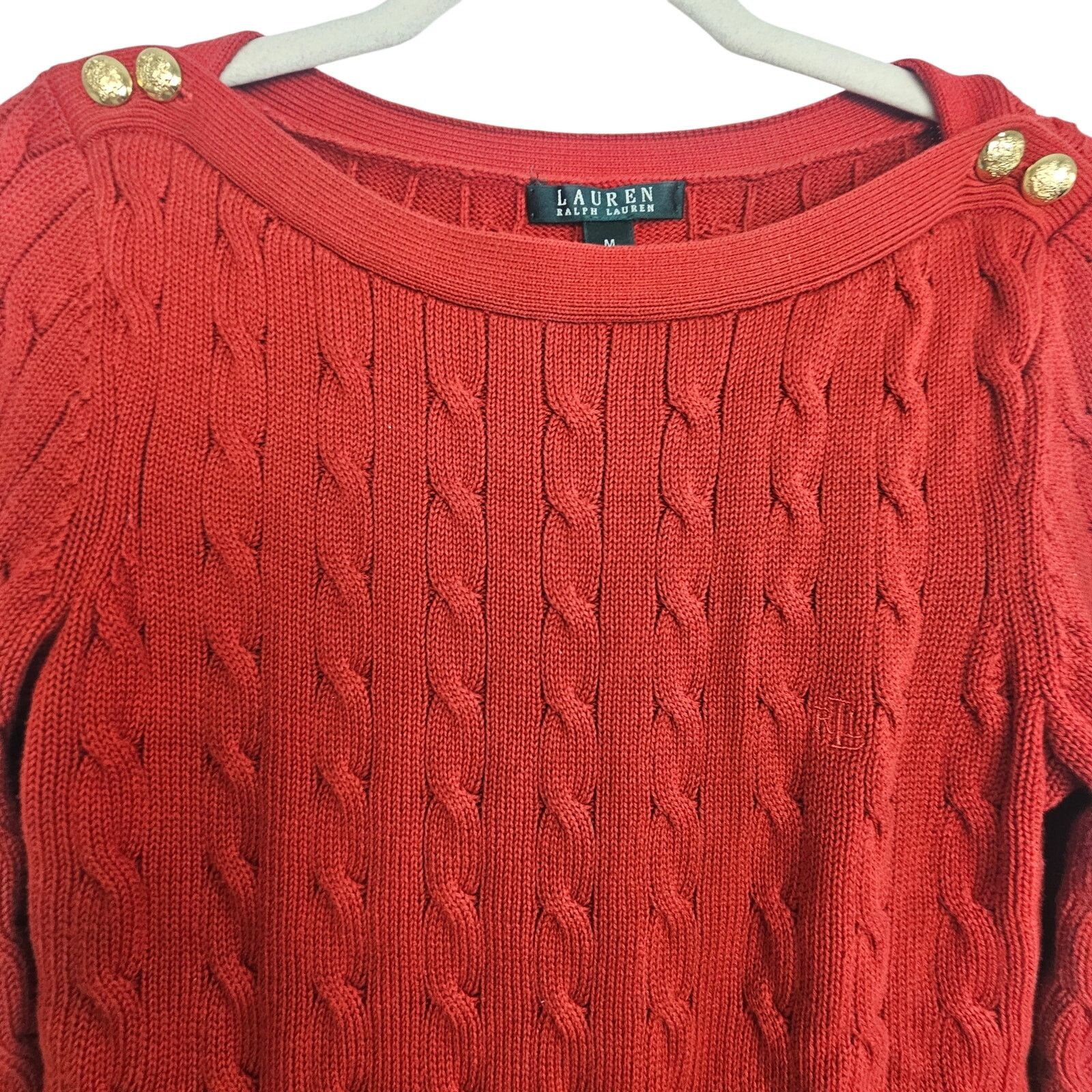 Lauren Ralph Lauren Lauren Ralph Lauren Cable Knit Sweater M Preppy Holiday Xmas Size M / US 6-8 / IT 42-44 - 2 Thumbnail