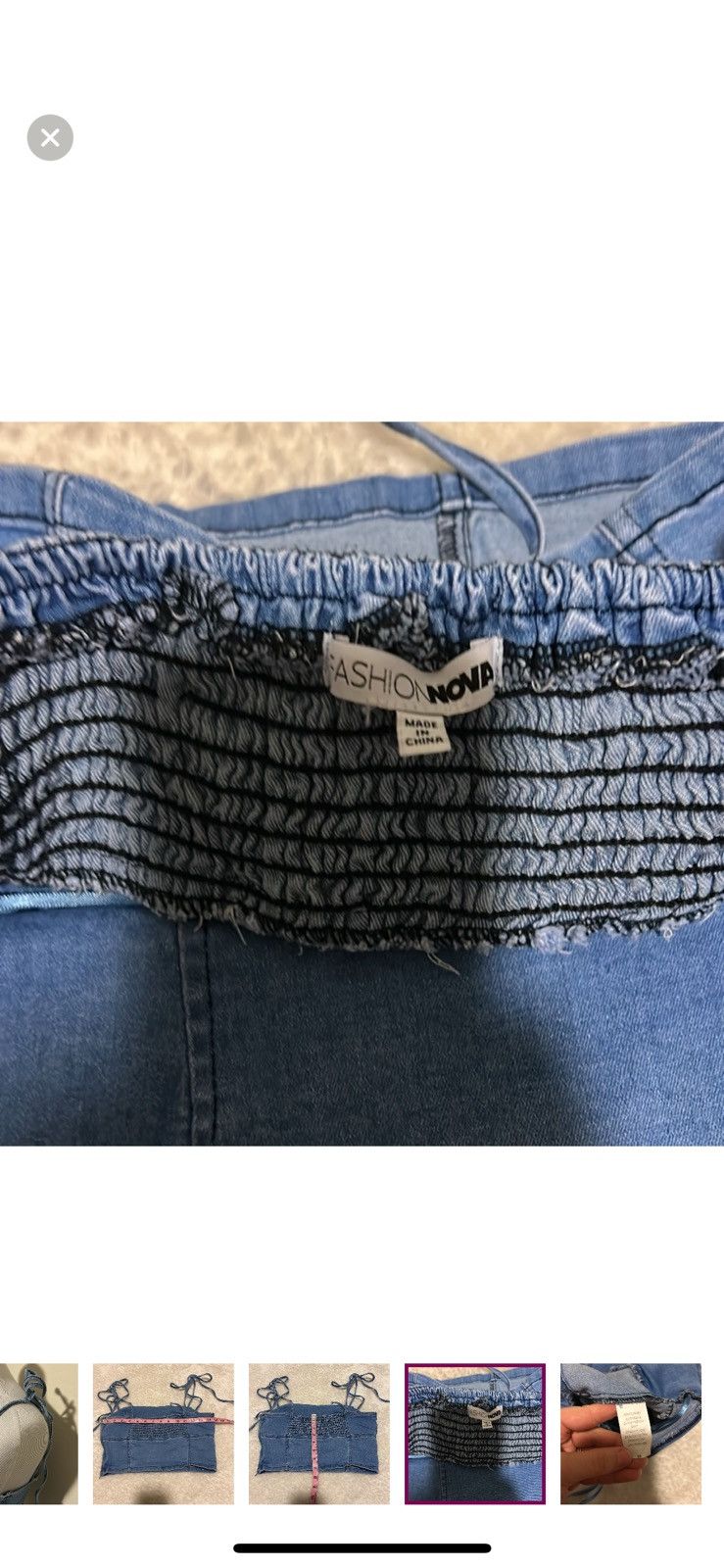 Fashion Nova Fashion nova medium chambray crop top Size M / US 6-8 / IT 42-44 - 6 Thumbnail