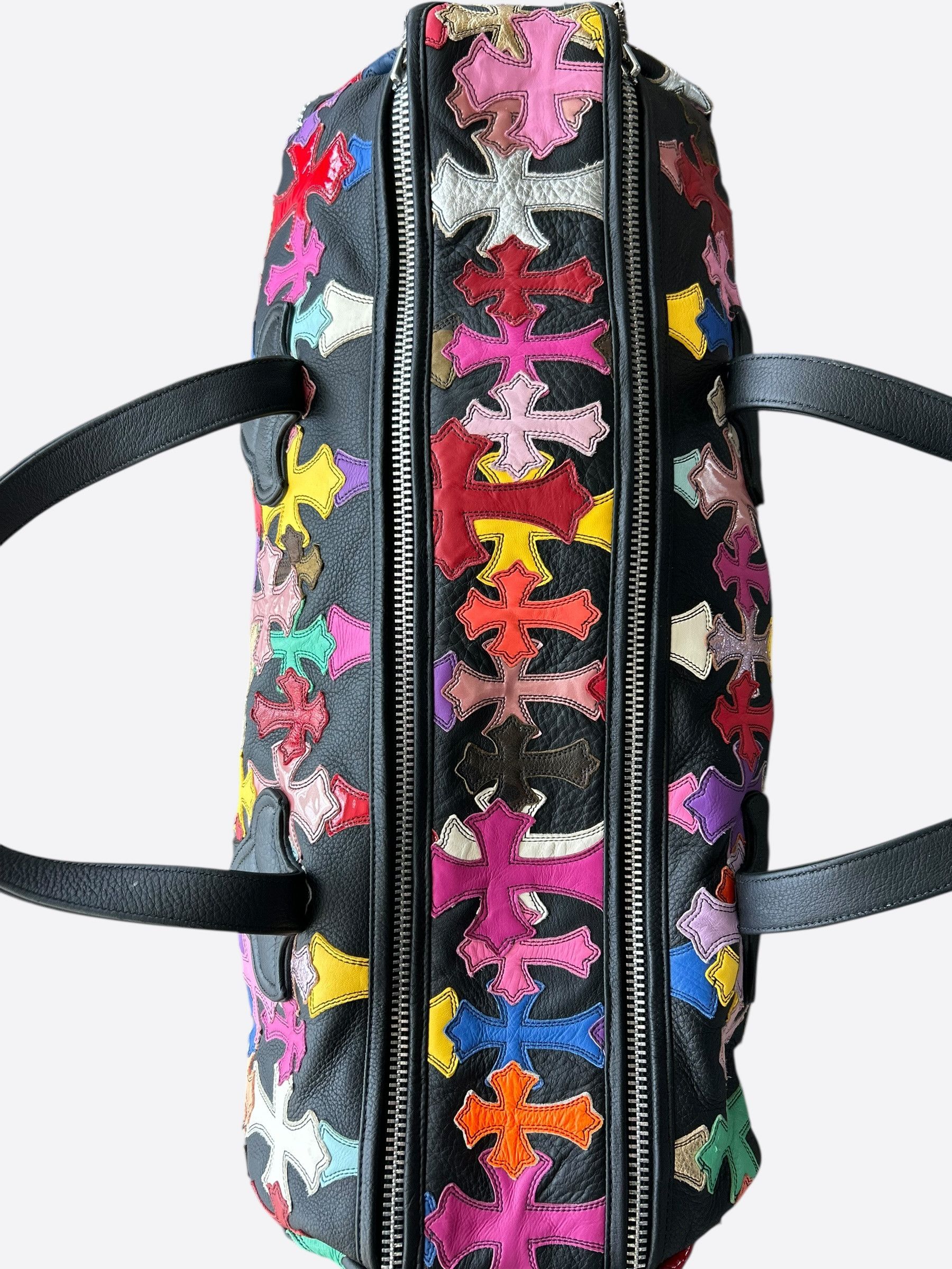 Chrome Hearts Black & Multicolor Leather Cross Patch Duffel Bag Size ONE SIZE - 6 Thumbnail