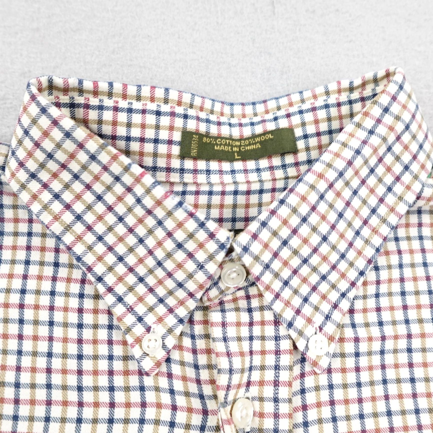 Orvis Orvis Shirt Mens Large Plaid Twill Wool Blend Button Up Signature Collection Multicolor Check Size US L / EU 52-54 / 3 - 2 Thumbnail