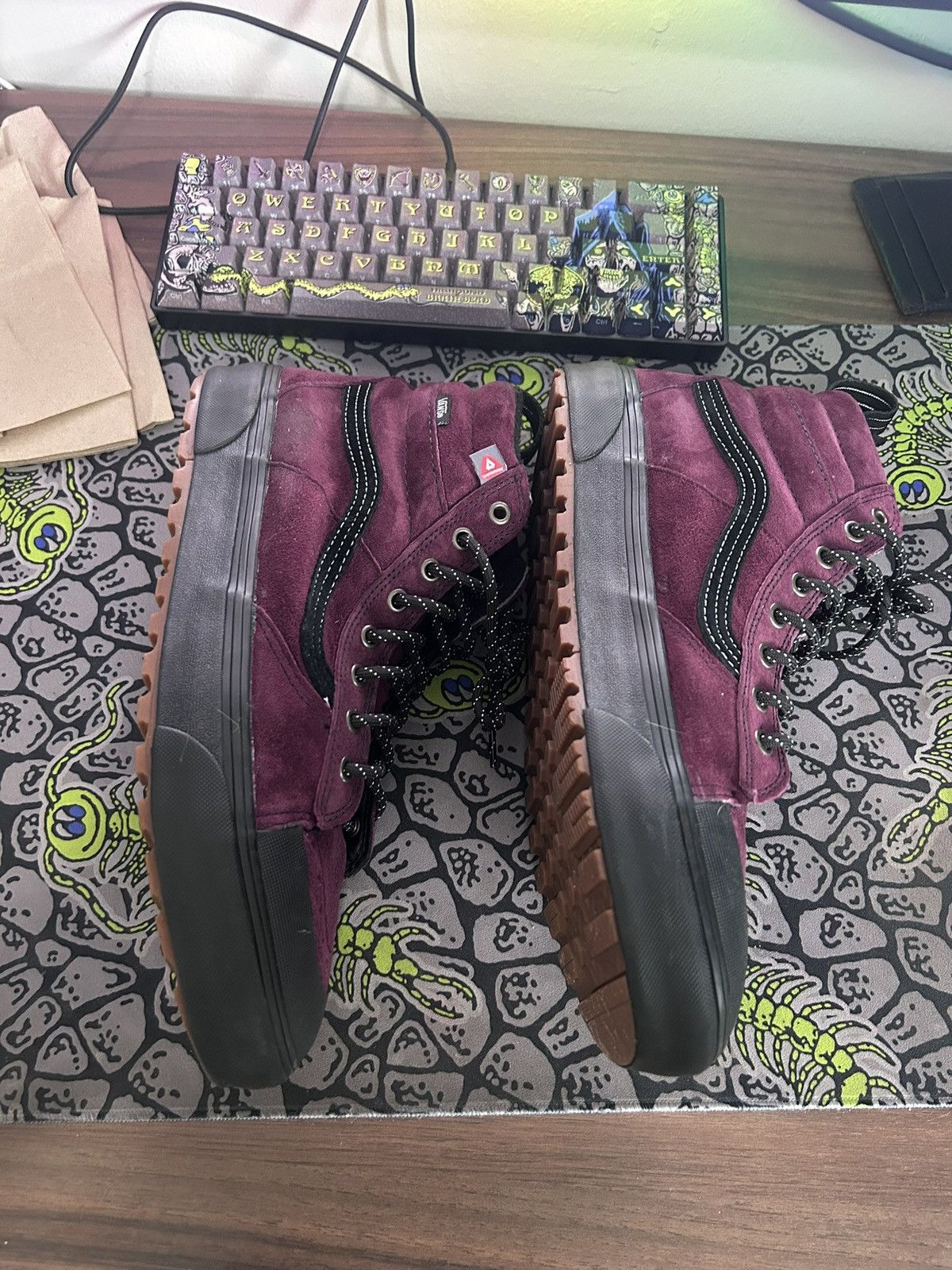 Vans Size 12 Sk8-Hi Waterproof Insulated Shoe (Maroon) Size US 12 / EU 45 - 3 Thumbnail