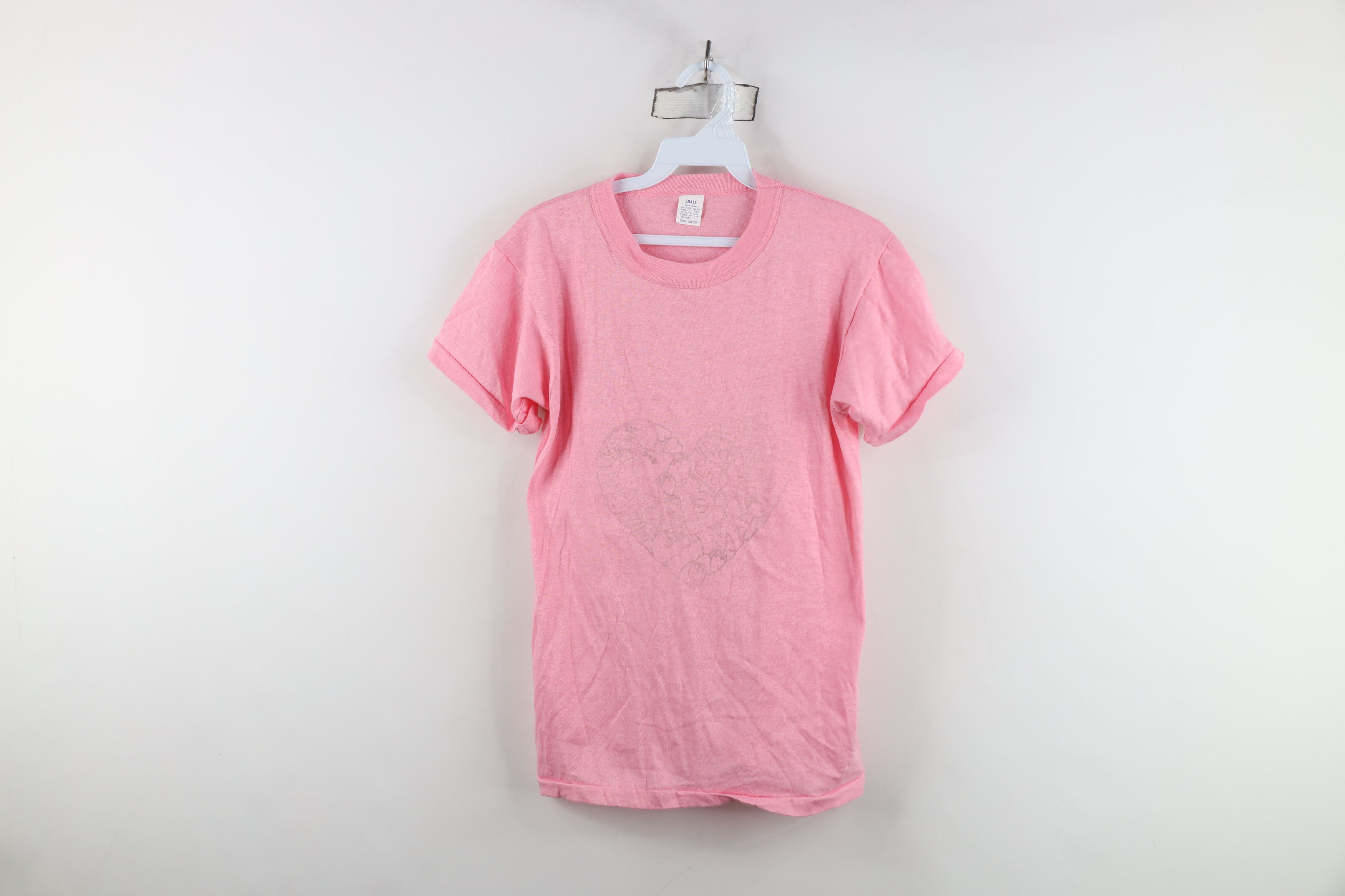 Vintage Vintage 70s Streetwear Thin My Love Bear Heart T-Shirt USA Size S / US 4 / IT 40 - 1 Thumbnail