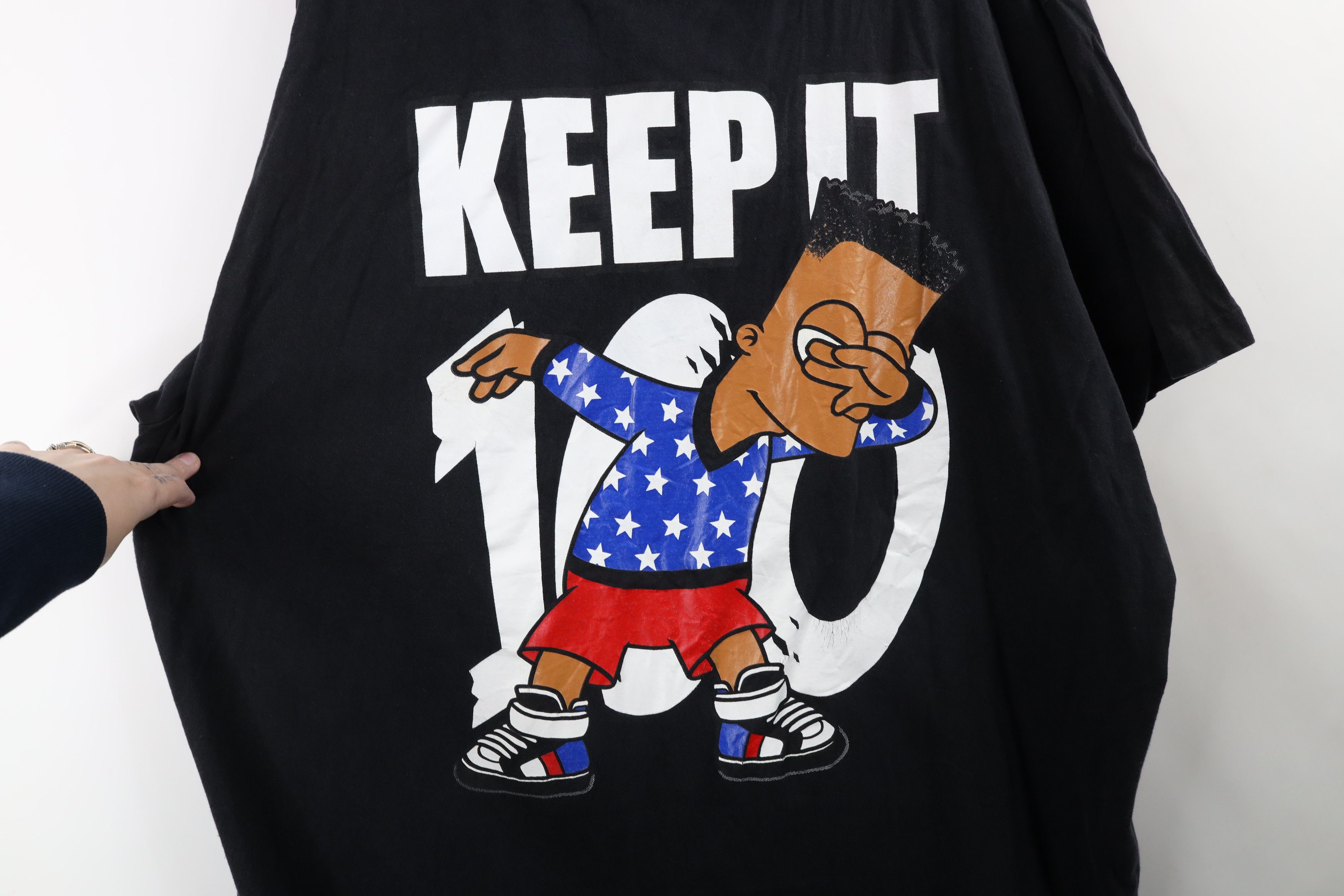 Vintage Vintage Y2K Streetwear It 100 Bart Simpson Dab T-Shirt Black Size US XXL / EU 58 / 5 - 4 Thumbnail