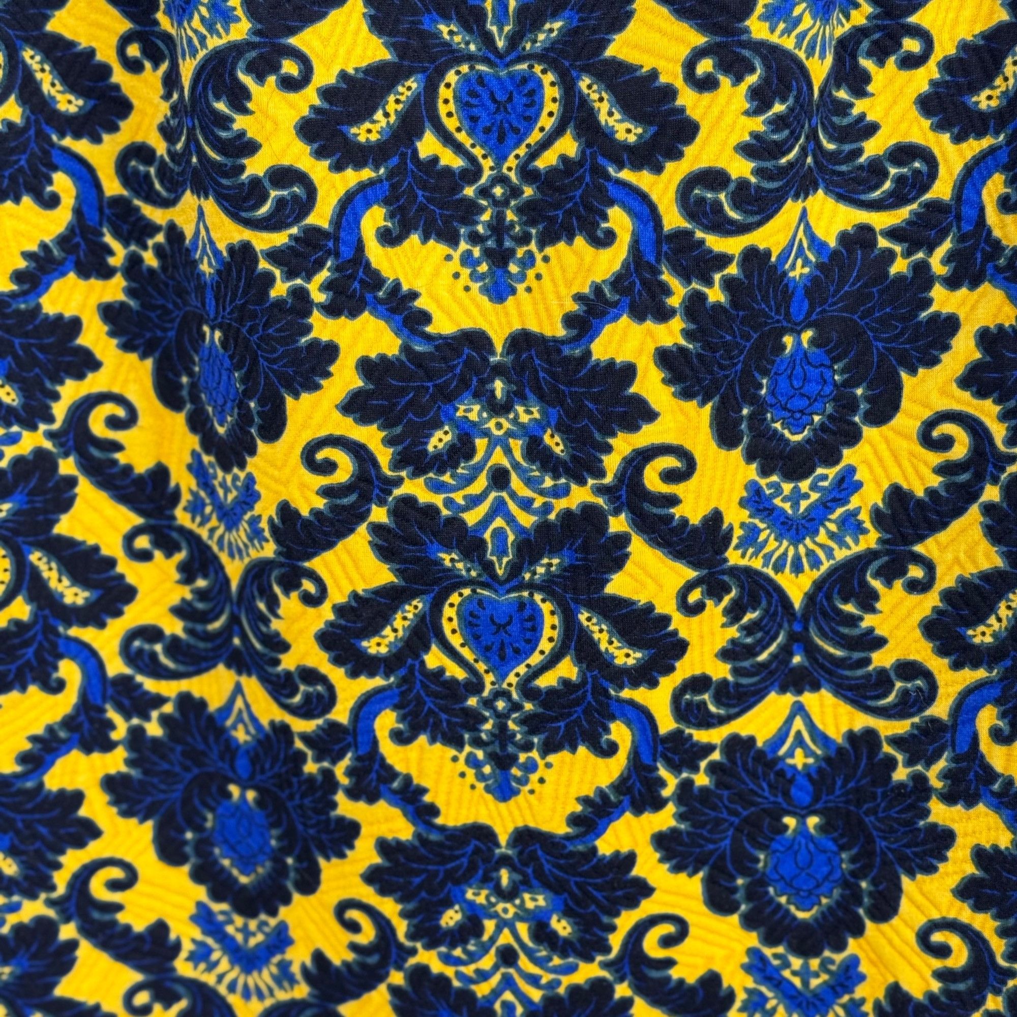 Other Brixon Ivy Stitch Fix Blue & Yellow Floral Print Jersey Knit Size 28" / US 6 / IT 42 - 3 Thumbnail