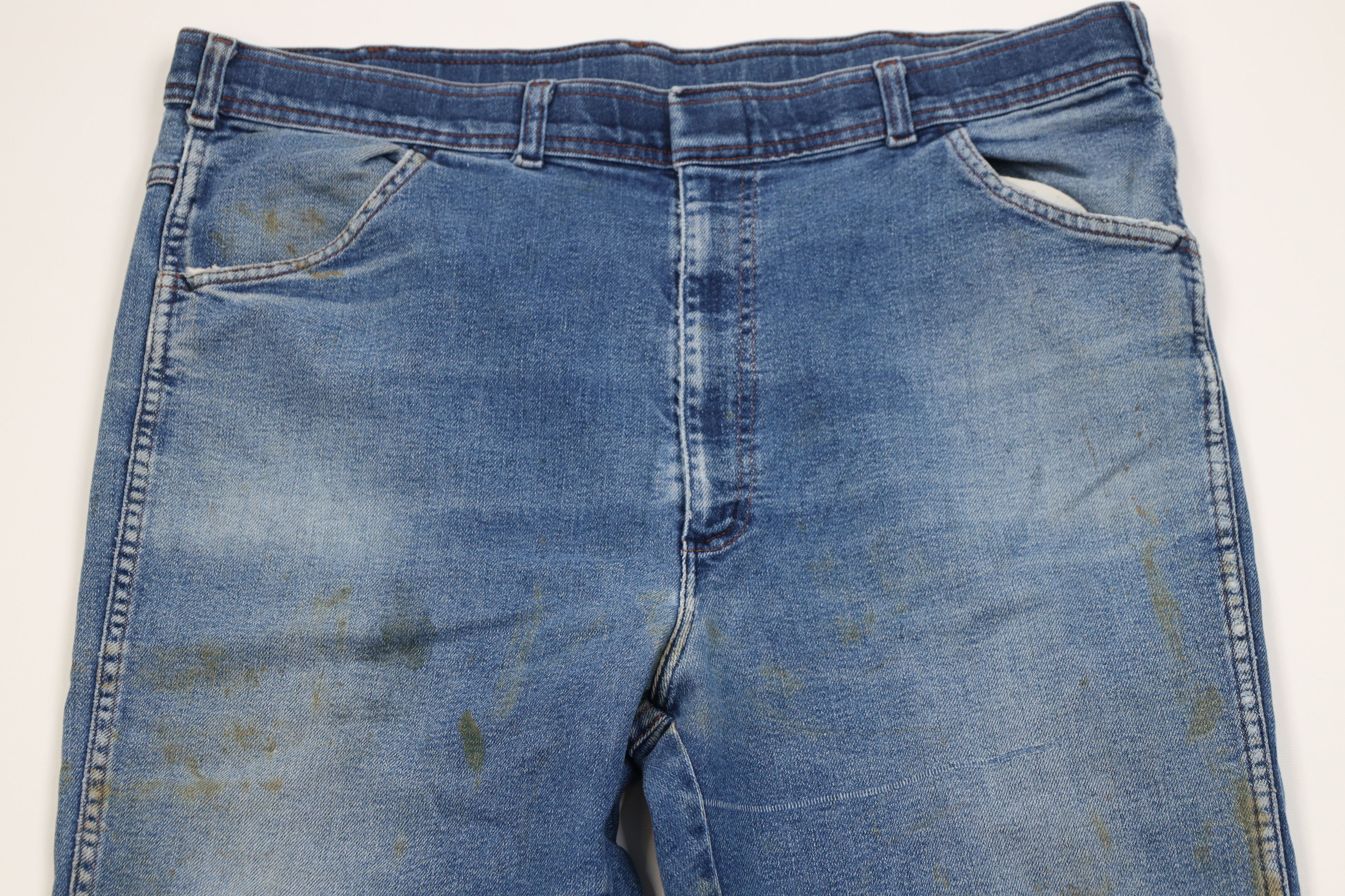 Vintage Vintage 70s Streetwear Flared Wide Leg Denim Jeans Blue USA Size US 40 / EU 56 - 2 Thumbnail