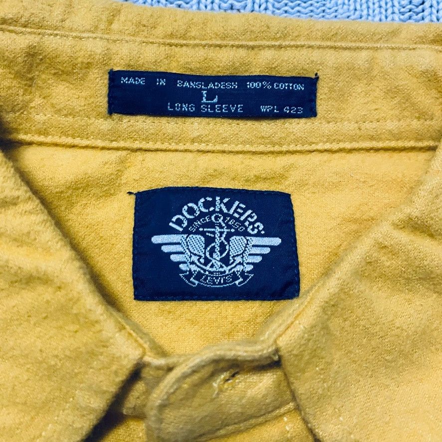 Dockers Vintage Dockers yellow flannel work shirt NWT Size US L / EU 52-54 / 3 - 4 Thumbnail