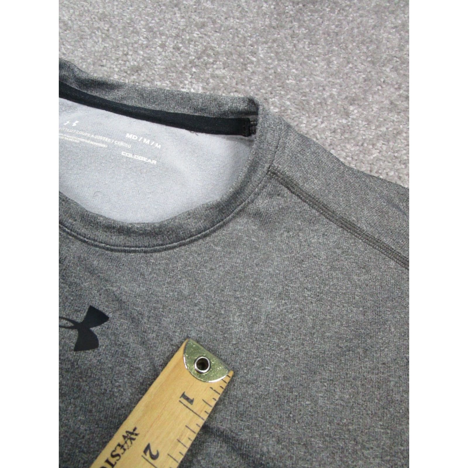 Under Armour Under Armour Shirt Mens Medium Gray ColdGear Running Pullover Size US M / EU 48-50 / 2 - 3 Thumbnail