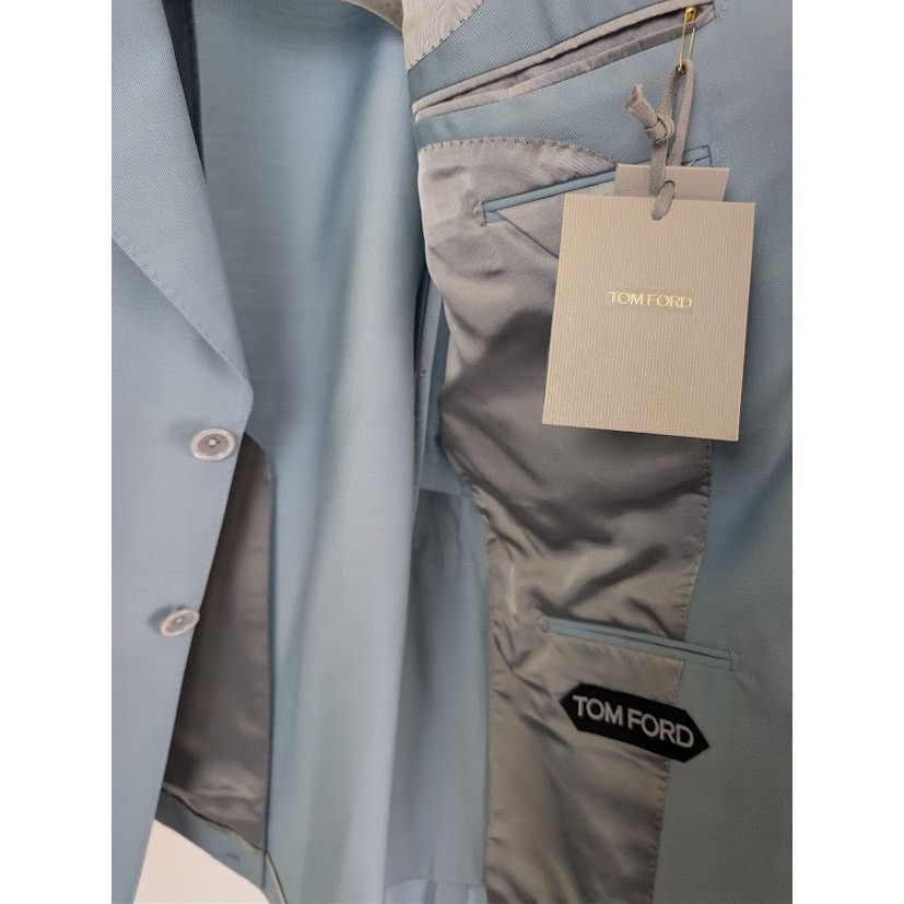 Tom Ford o1rshd1 Blazer Jacket in Light Blue Size US M / EU 48-50 / 2 - 8 Thumbnail