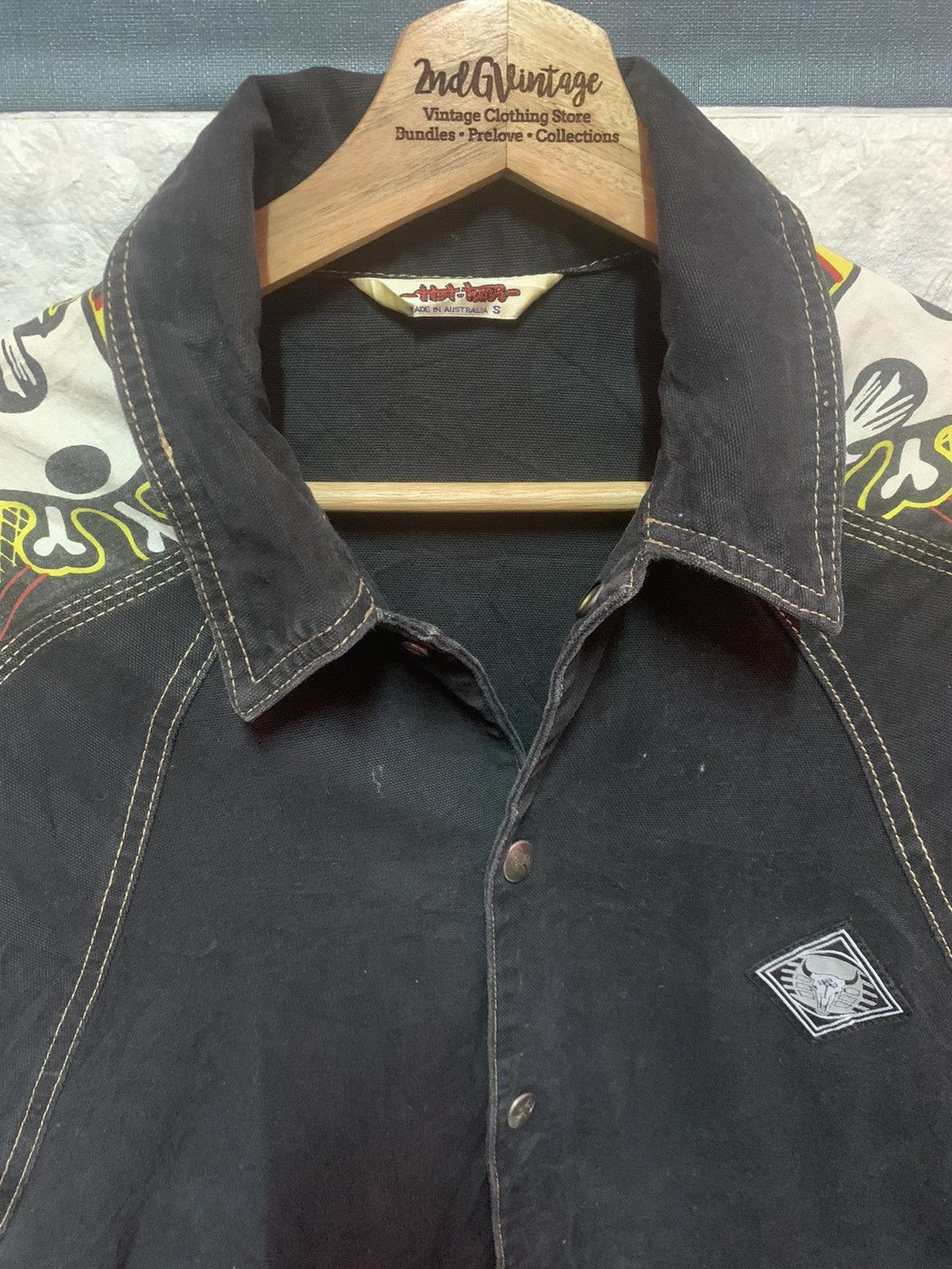 Vintage VINTAGE!! Hot Tuna Black Rock Metal Jacket Size US M / EU 48-50 / 2 - 3 Thumbnail