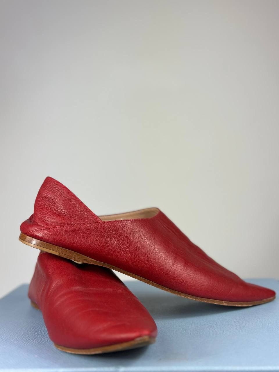 Acne Studios Flats - Acne Studios Vintage Red Leather - Women Mocassins Size US 6 / IT 36 - 2 Thumbnail