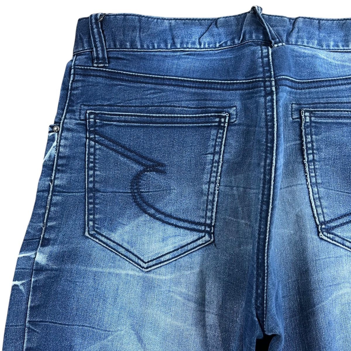 If Six Was Nine × Japanese Brand × semanticdesign 🇯🇵 Vintage Semantic Design Whiskered Faded Skinny Jeans Size US 29 - 9 Thumbnail