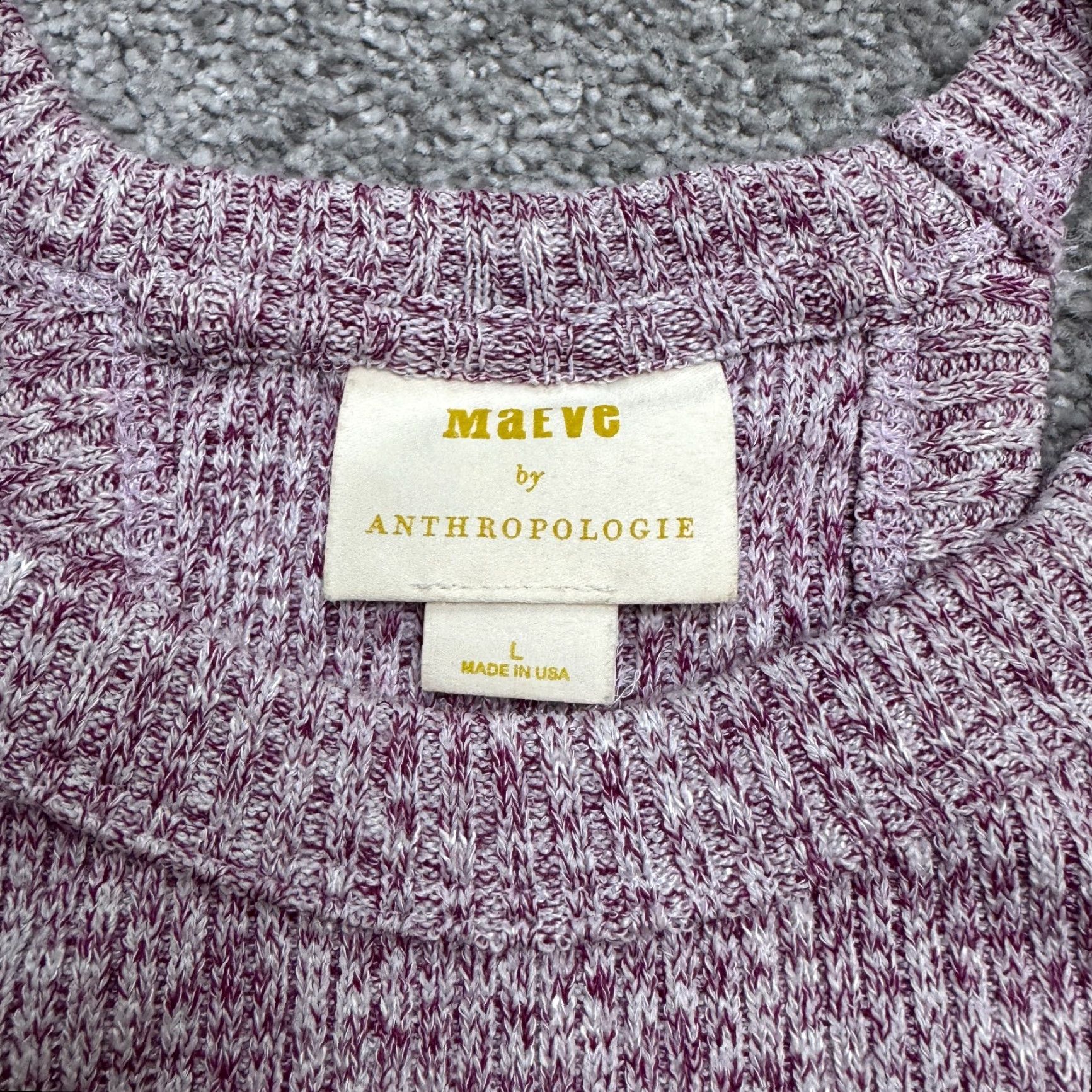 Vintage Maeve Purple Halter Cropped Tank Top Womens L Knit Cotton Sleeveless Slim Fit Regular Size L / US 10 / IT 46 - 4 Thumbnail