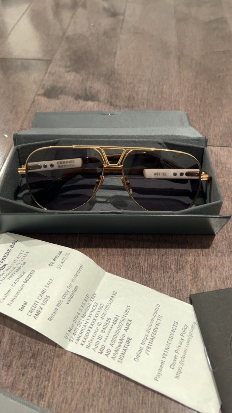 Chrome Hearts RARE CHROME HEARTS “Wet Tee” aviator yacht master sunglasses Size ONE SIZE - 1 Thumbnail