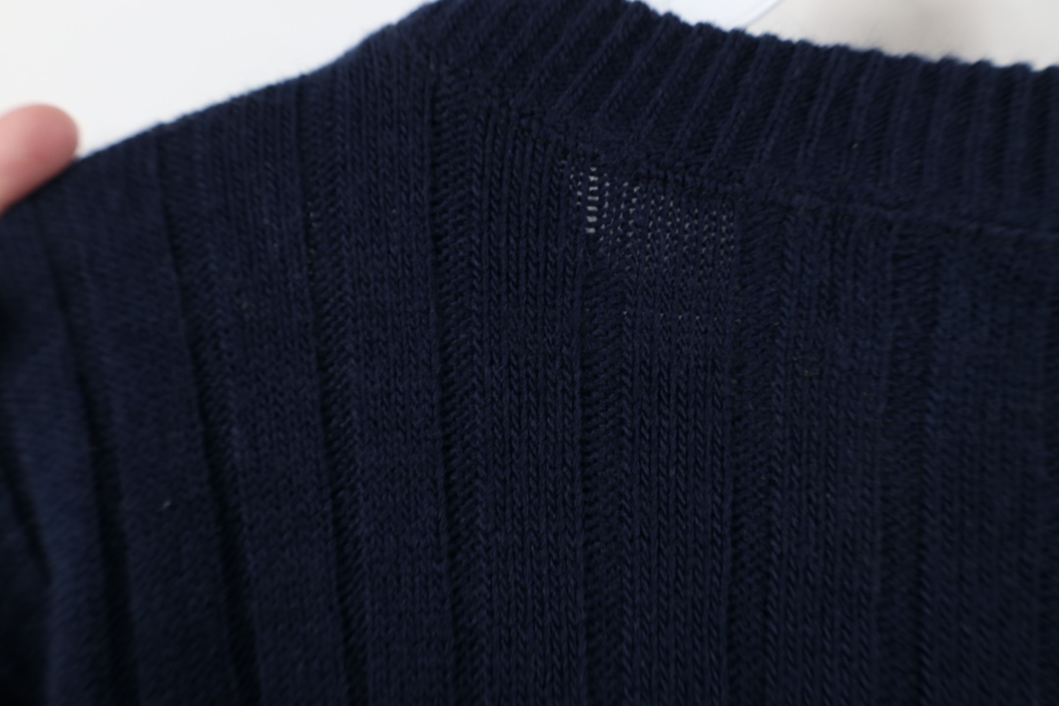 Vintage Vintage 90s Streetwear Boxy Fit Ribbed Knit Sweater Blue USA Size US XXL / EU 58 / 5 - 8 Thumbnail